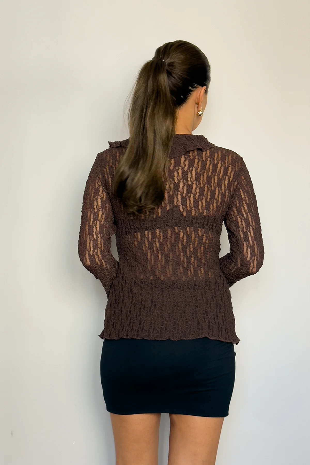 LİKRALI DANTELLİ BLUZ