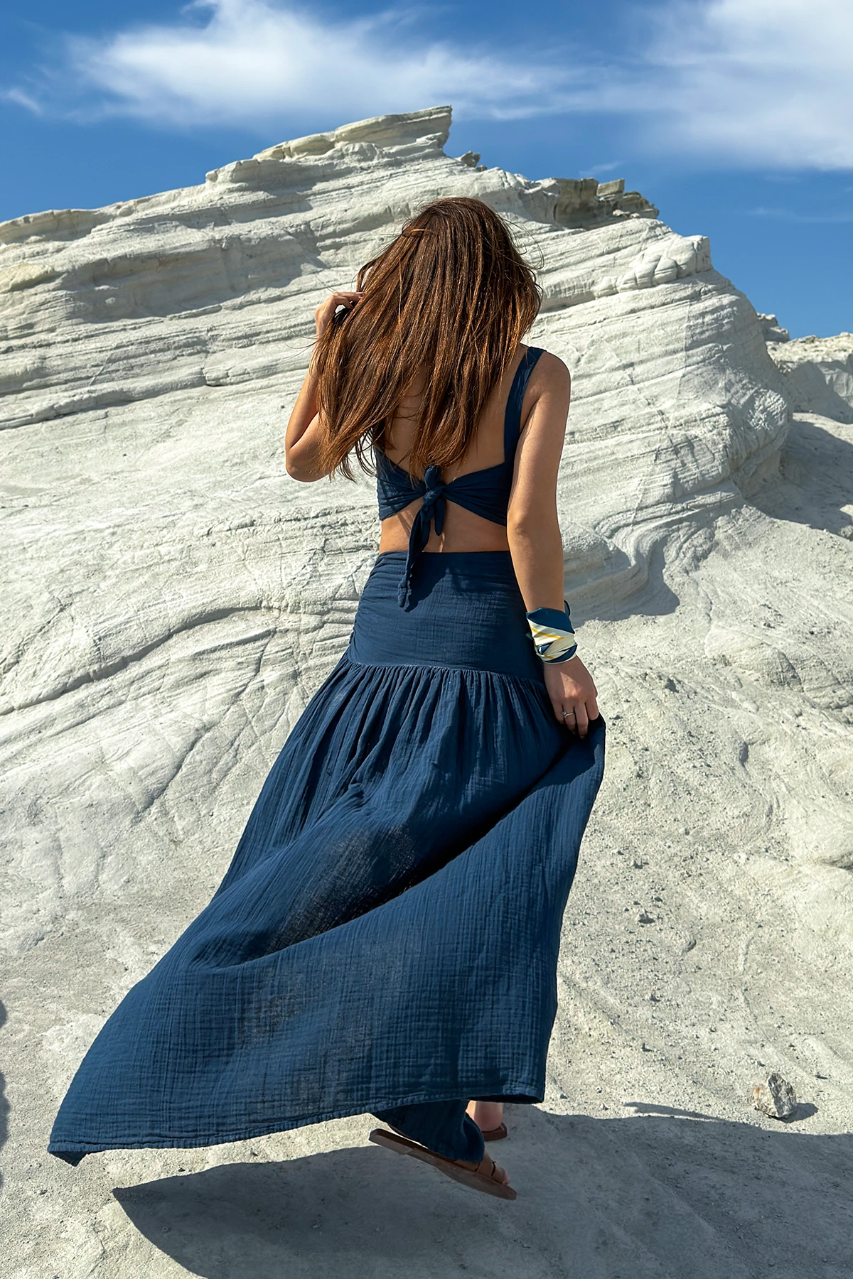 BUSTİYERLİ ETEK TAKIM MÜSLİN