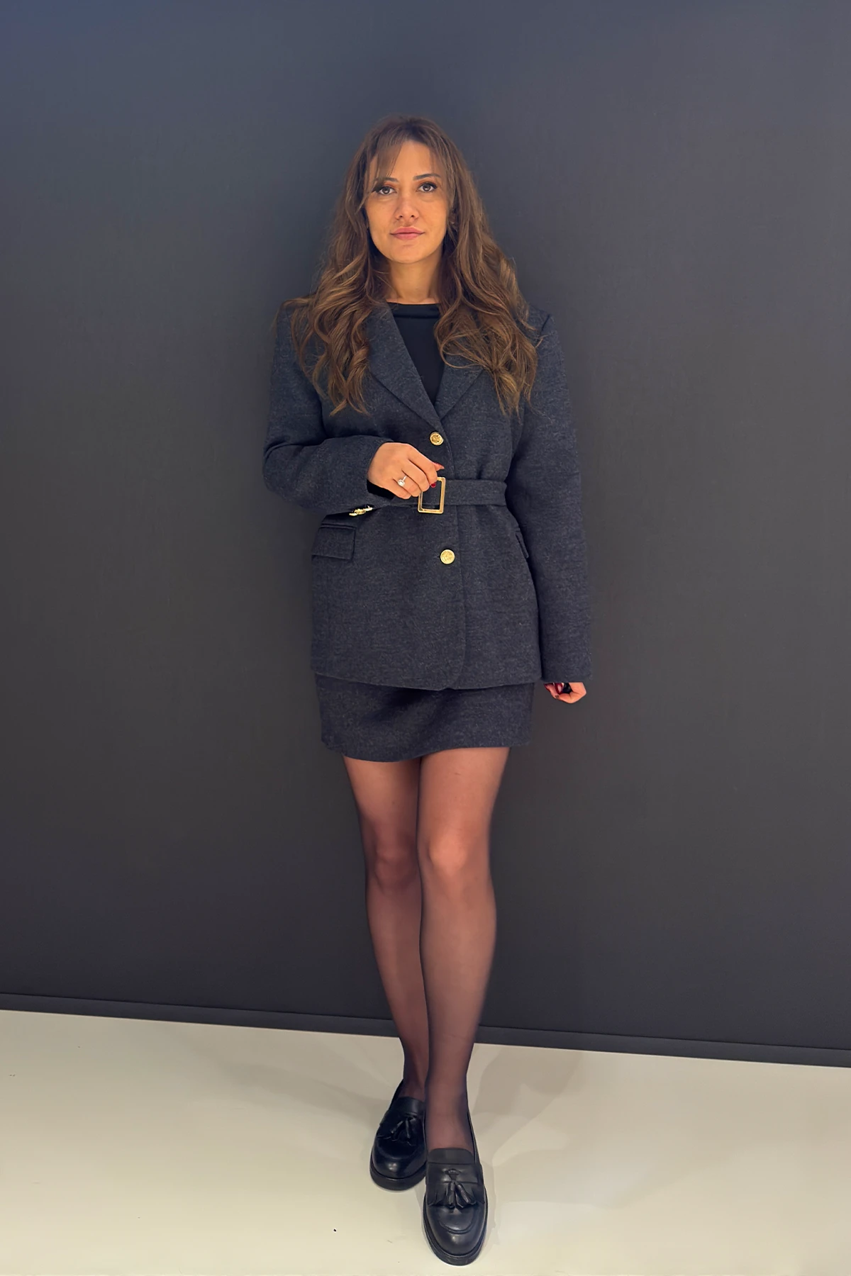 KAŞE ETEK CEKET TAKIM - Yeşil