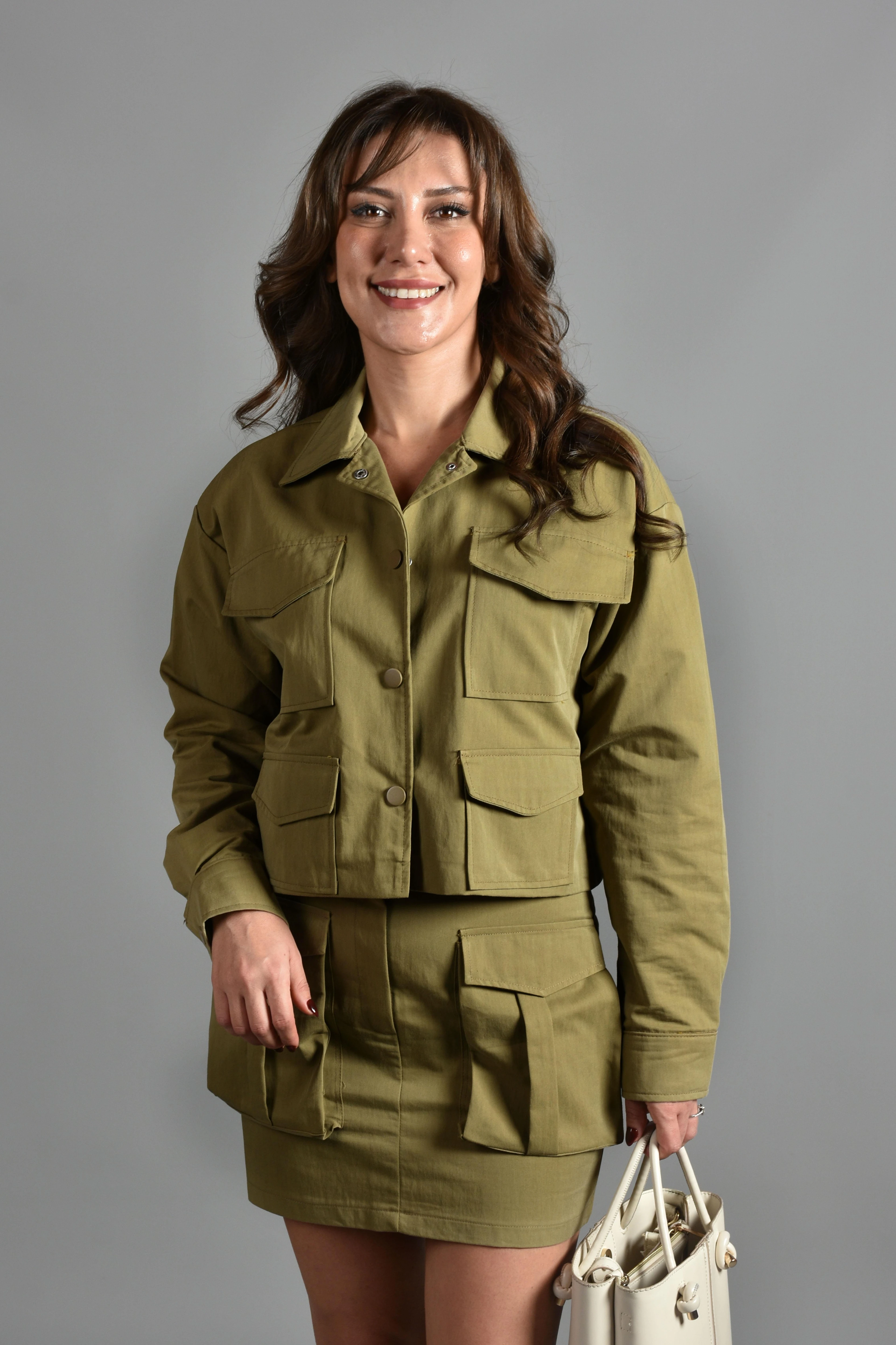 Cepli Etek Ceket Takım - Yeşil