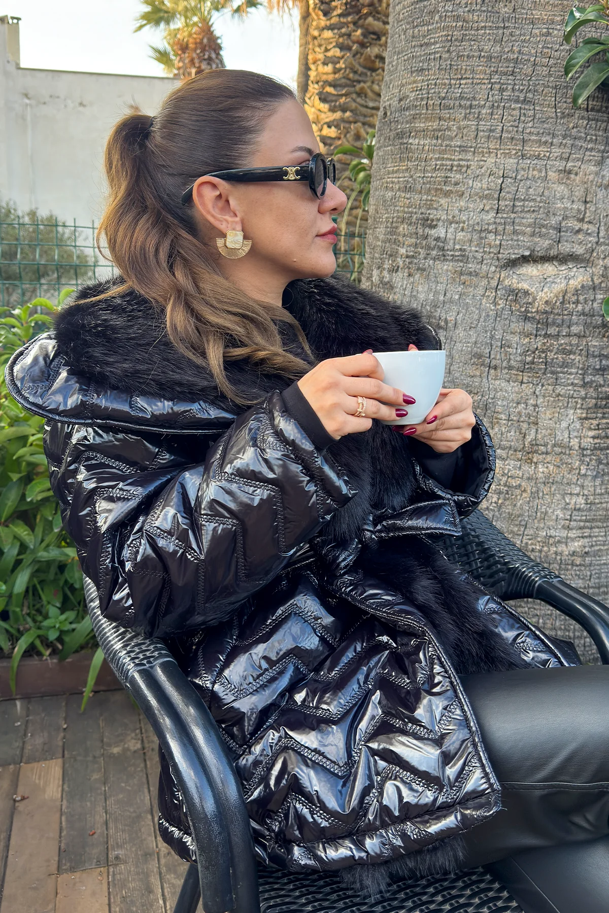 YAKASI KÜRKLÜ MONT