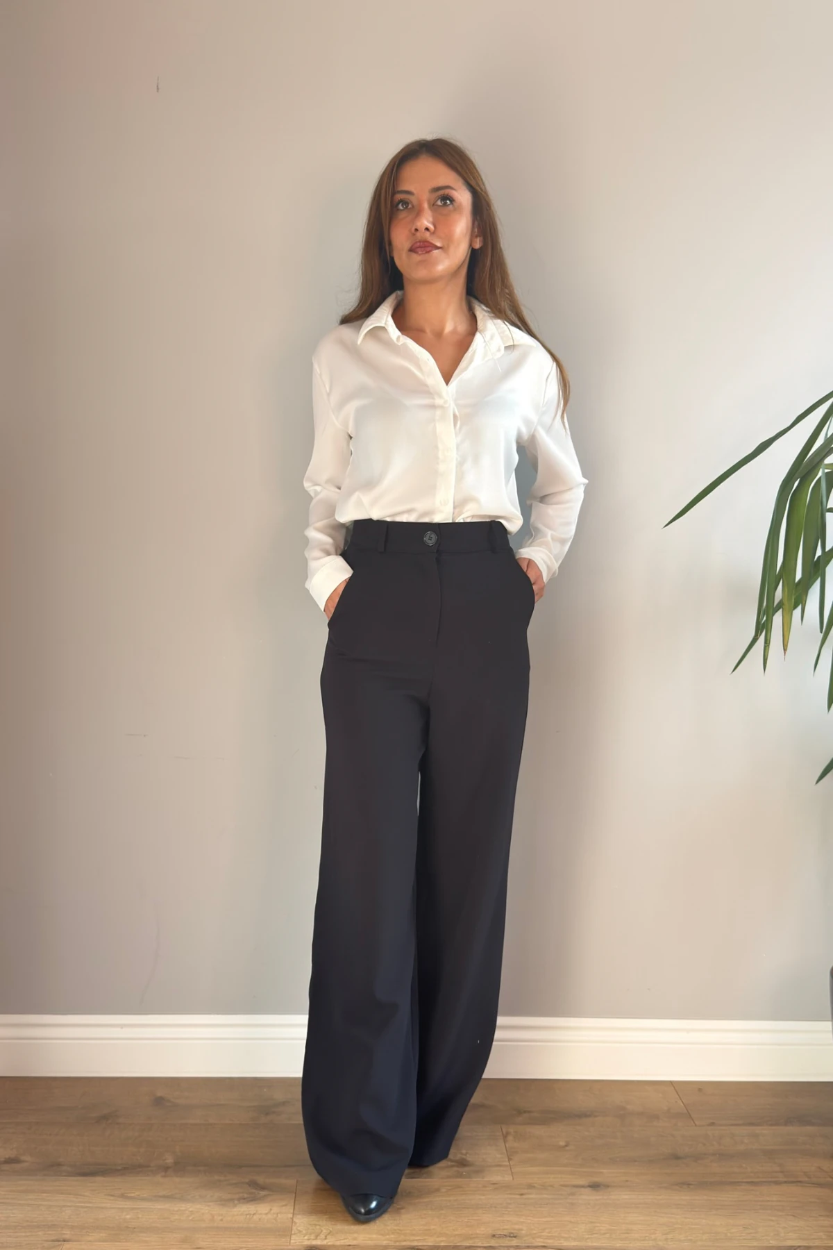 KLASİK DÜZ KESİM PANTOLON - Siyah