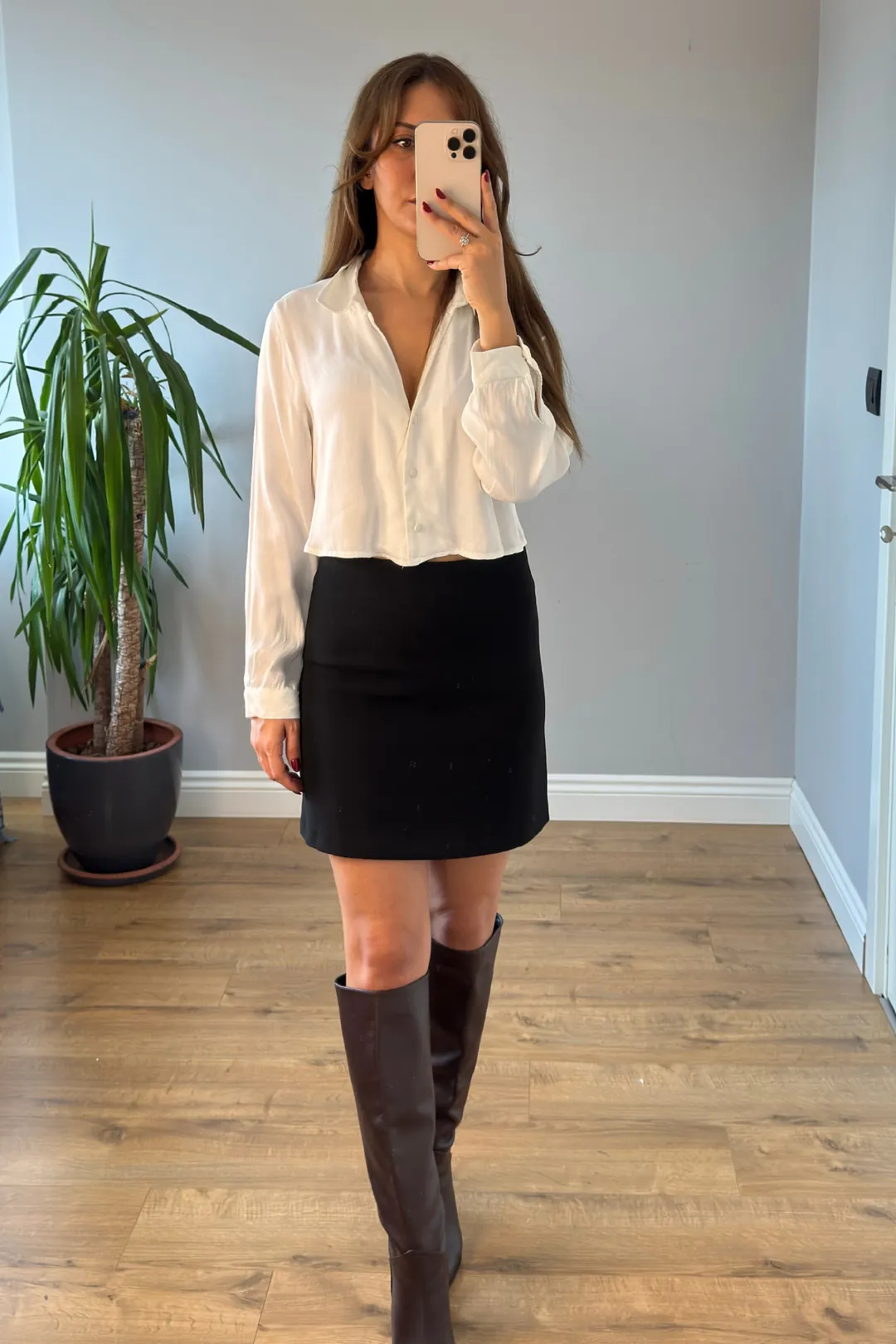 KUMAŞ MİNİ ETEK - Siyah