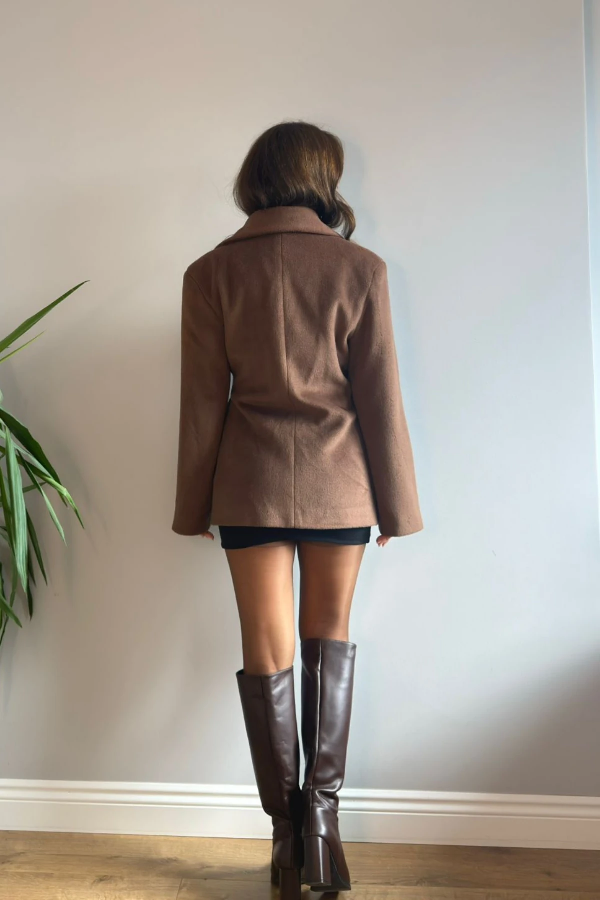 KEMERLİ CEKET - Vizon