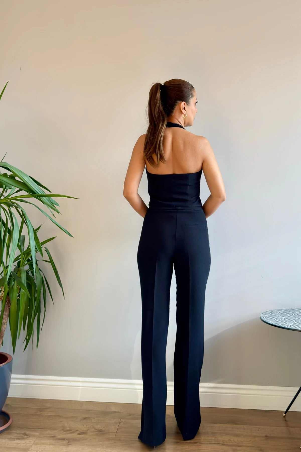 YIRTMAÇ DETAYLI FİT PANTOLON