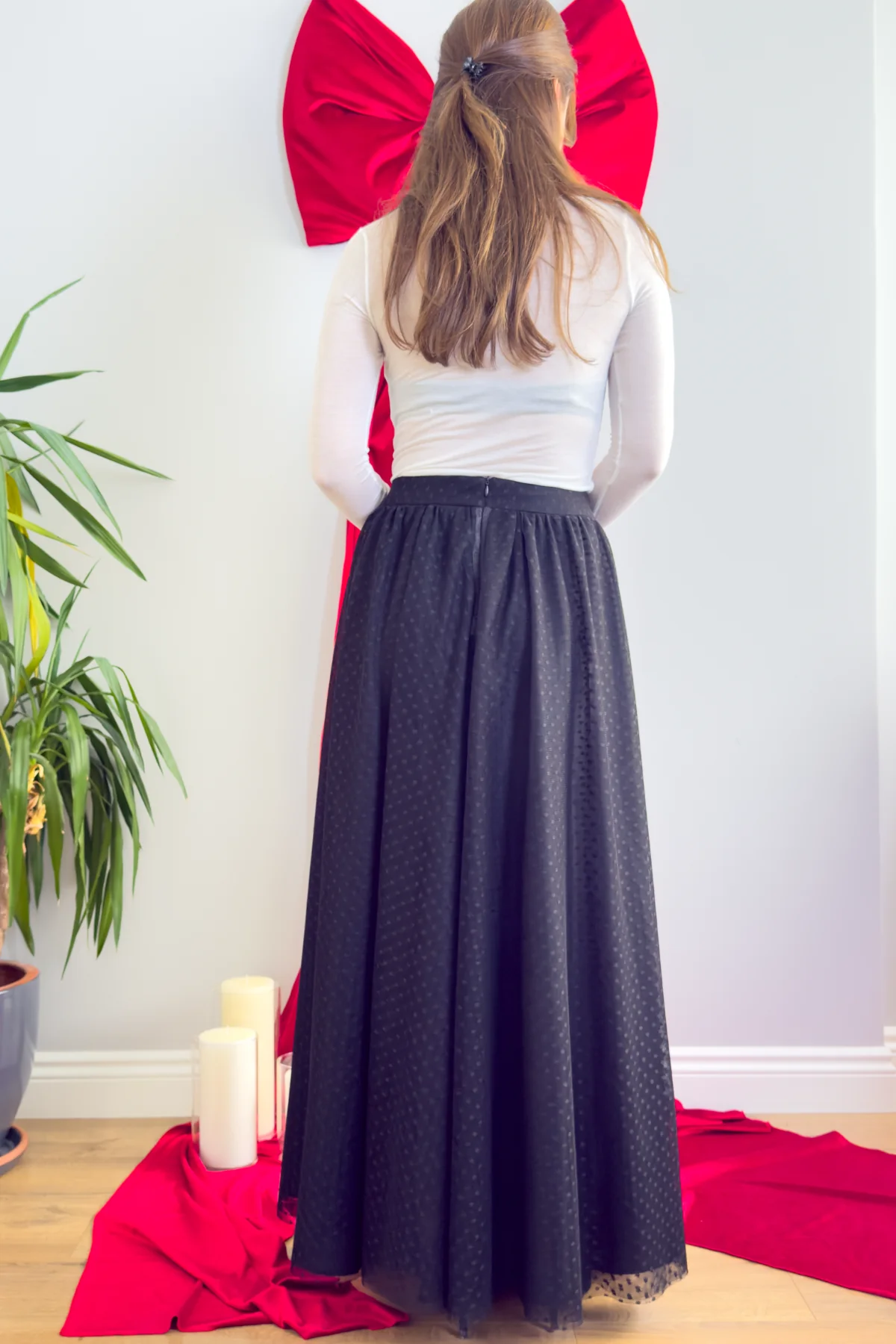 Puantiyeli Tütülü Etek