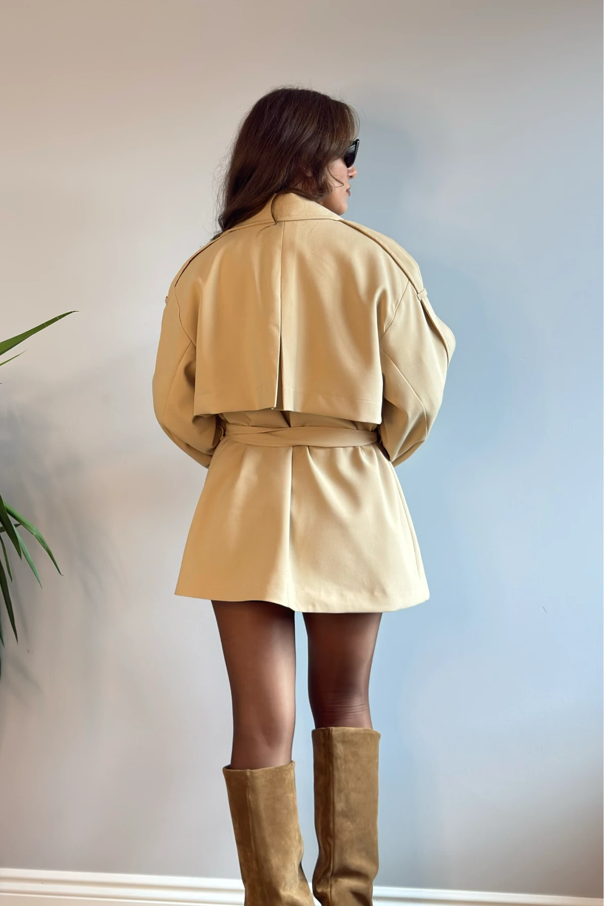 KUŞAKLI OVERSİZE TRENÇKOT