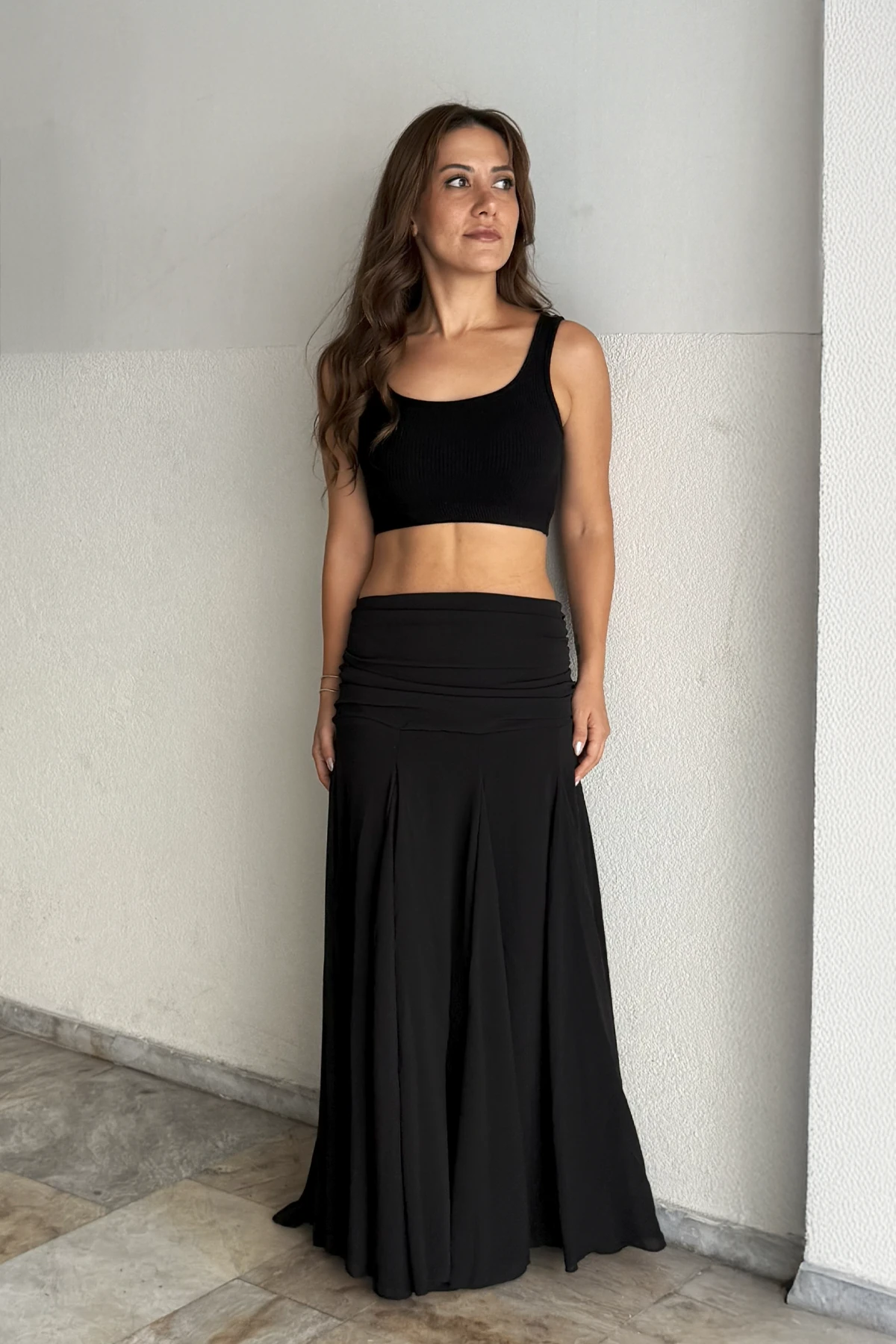 VOLANLI ETEK - Siyah