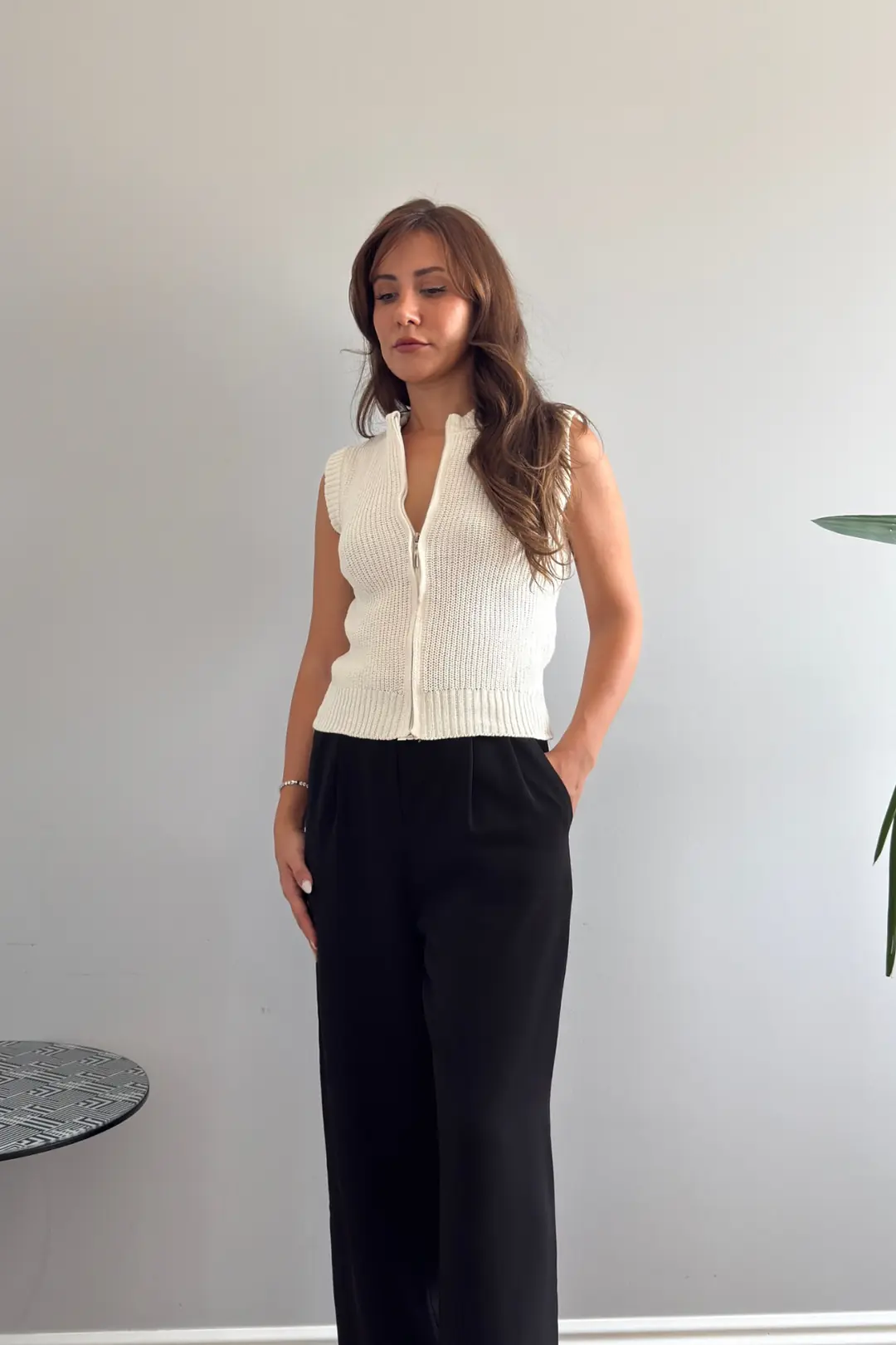 FERMUARLI TRİKO SÜVETER