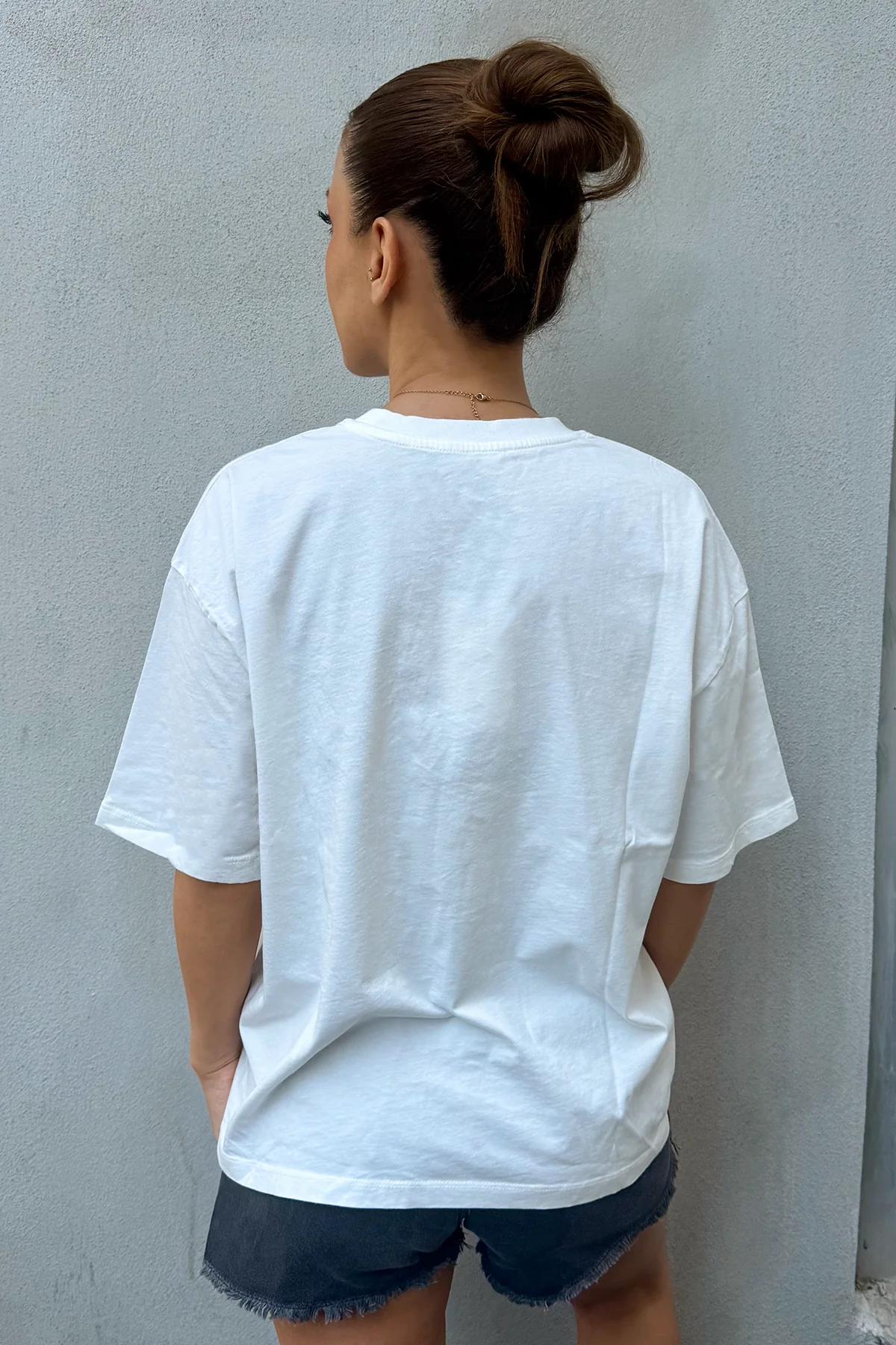 OTOMOBİL BASKILI T-SHIRT - Krem