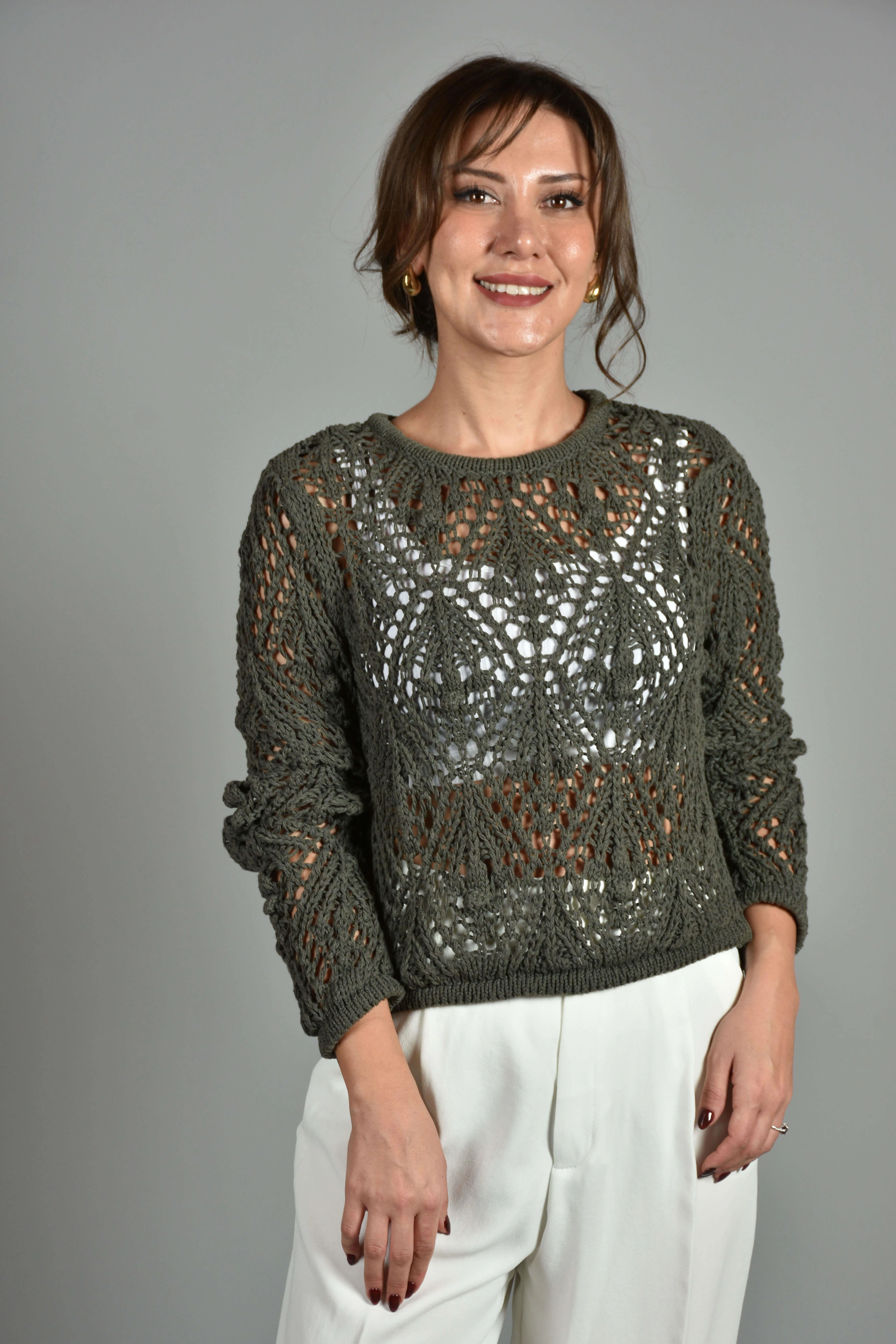 Uzun Kollu Örme Triko