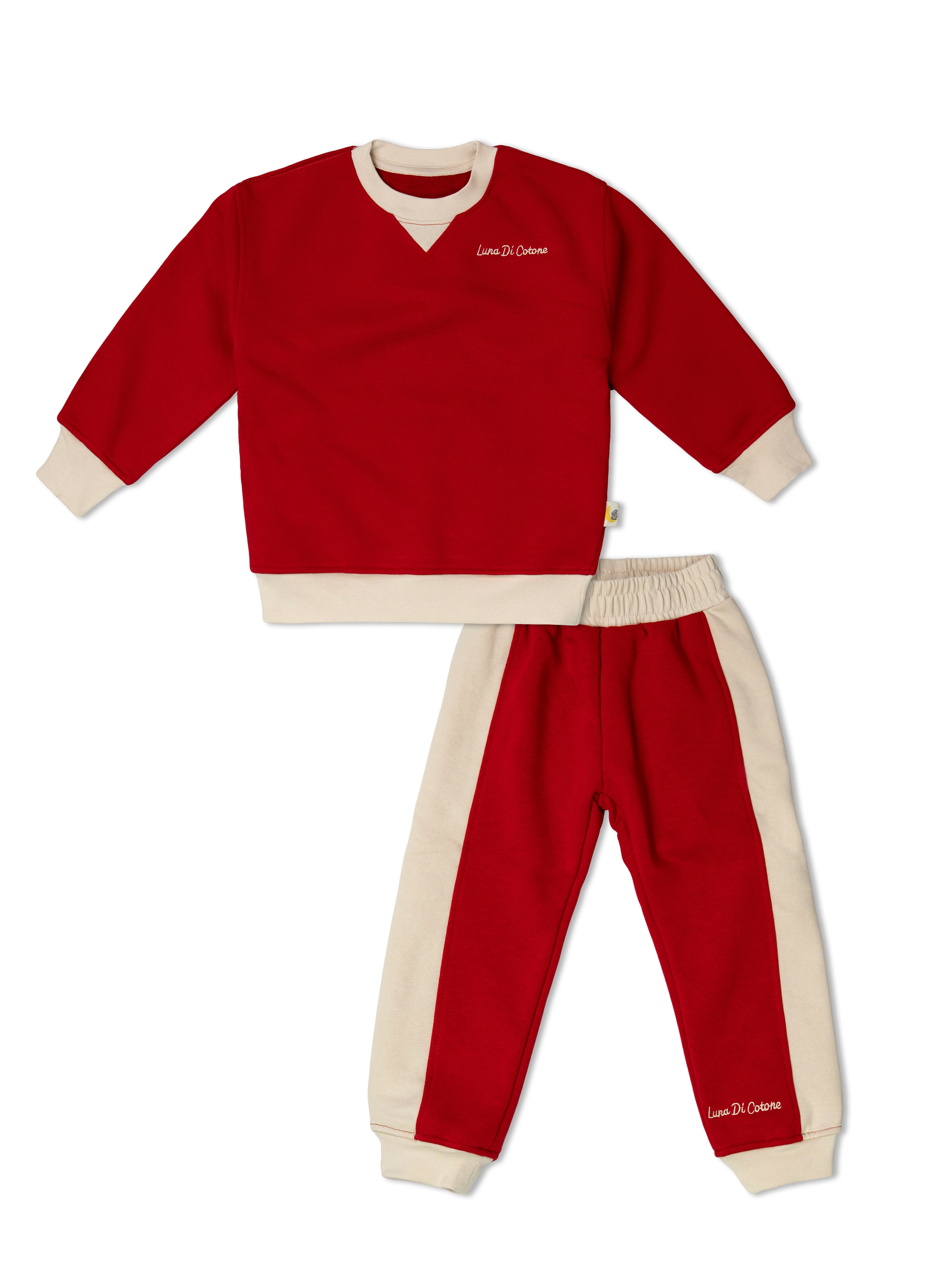 Kırmızı 1.0 Tog %100 Pamuk Gece&Gündüz İkili Takım