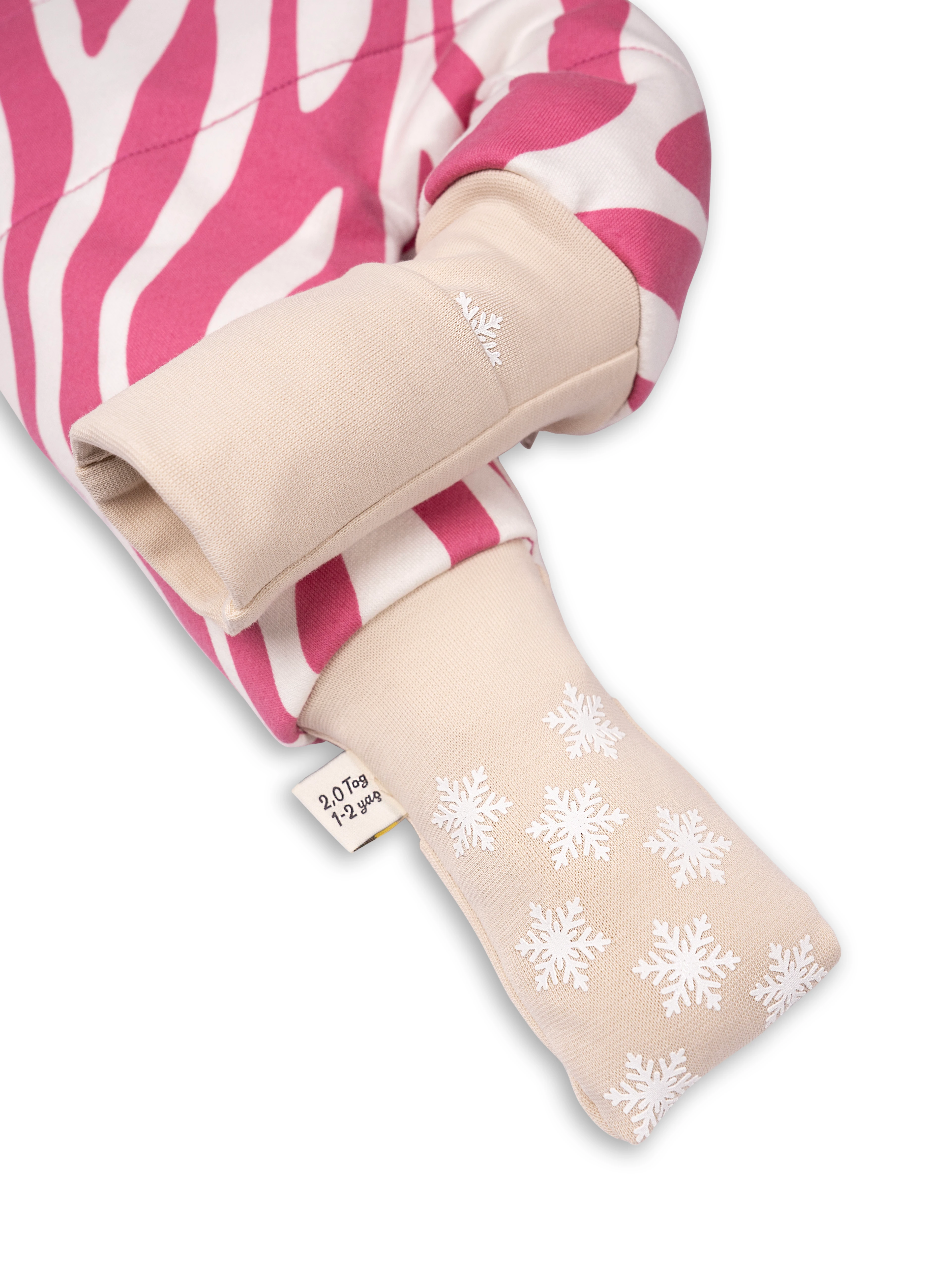 Pembe Zebra 2.0 Tog %100 Pamuk Uyku Tulumu