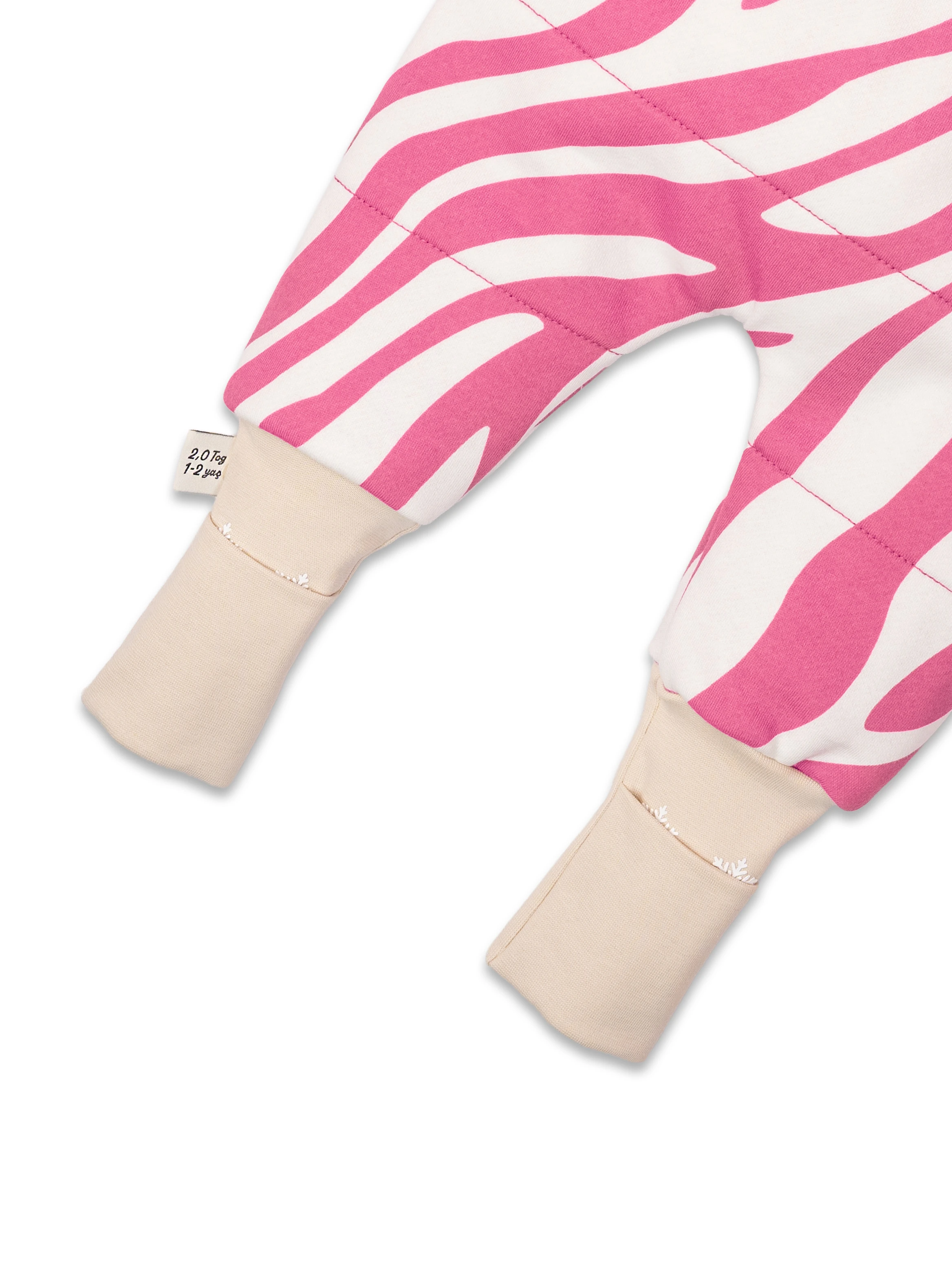 Pembe Zebra 2.0 Tog %100 Pamuk Uyku Tulumu