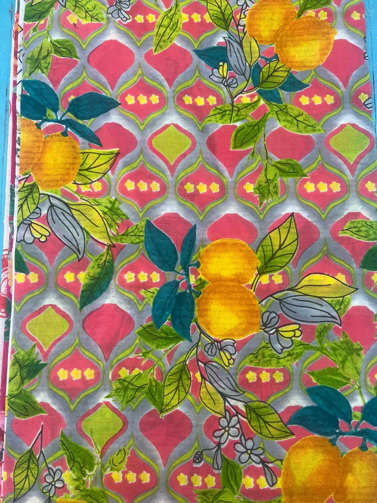 sarı limon desenli