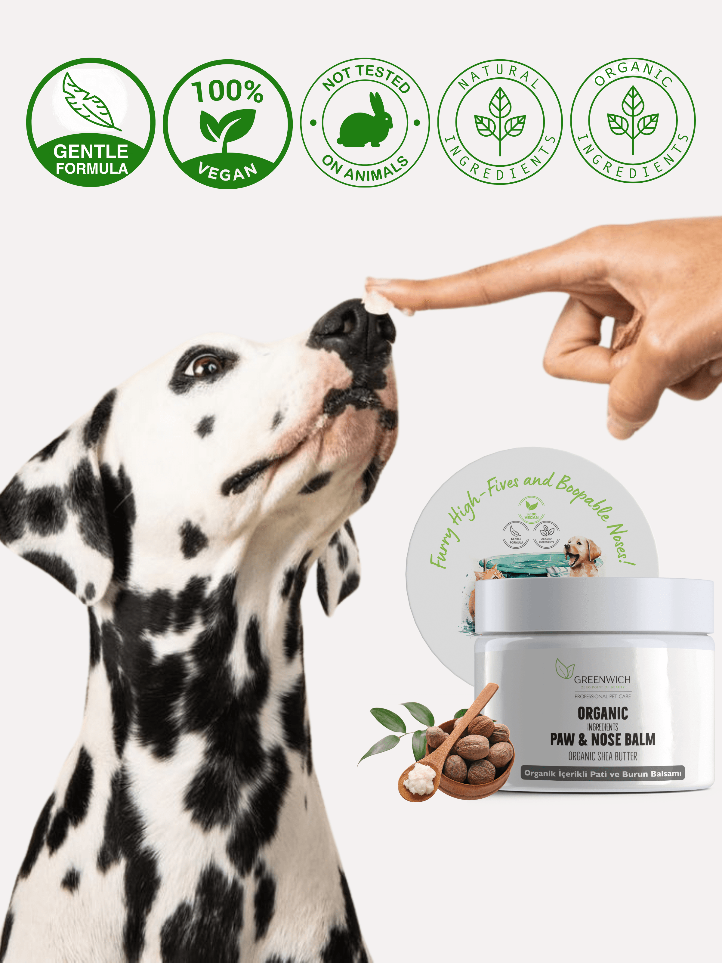 Pati Burun Balm | 50 ml | Nemlendirici Çatlak Giderici Krem | Doğal Organik Içerik | Kedi Köpek