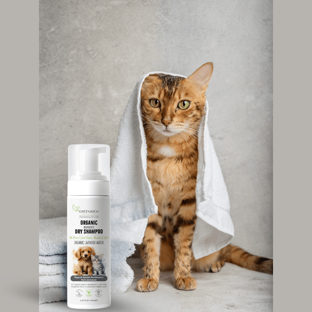 Kuru Şampuan 150 ml | Parazit Bir Pire Mantar Uzaklaştırıcı | Parfümsüz | Kedi Köpek
