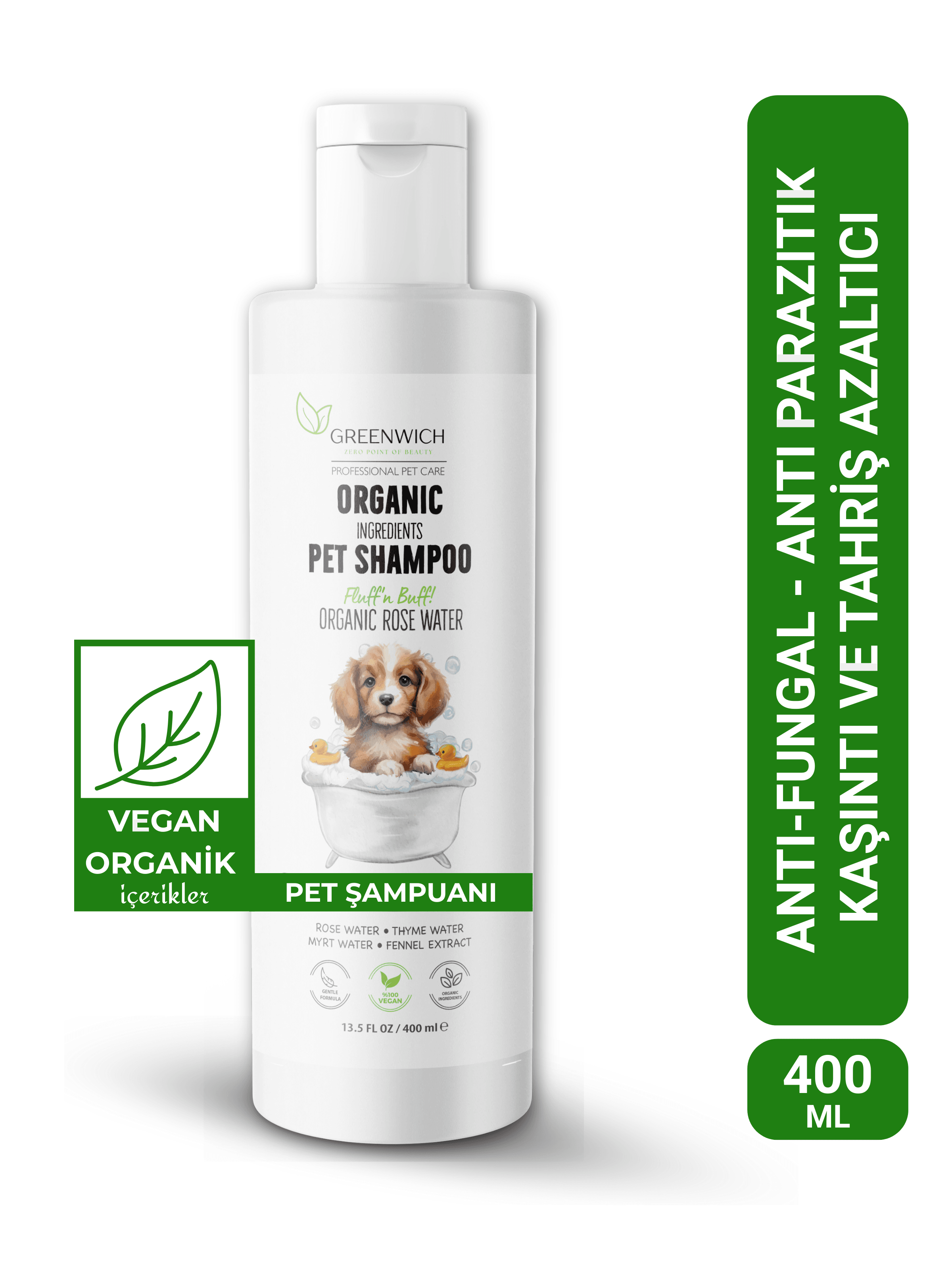 Şampuan | 400 ml | Pati Vücut | Tüy Dökme Tahriş Koku Giderici | Kedi Köpek