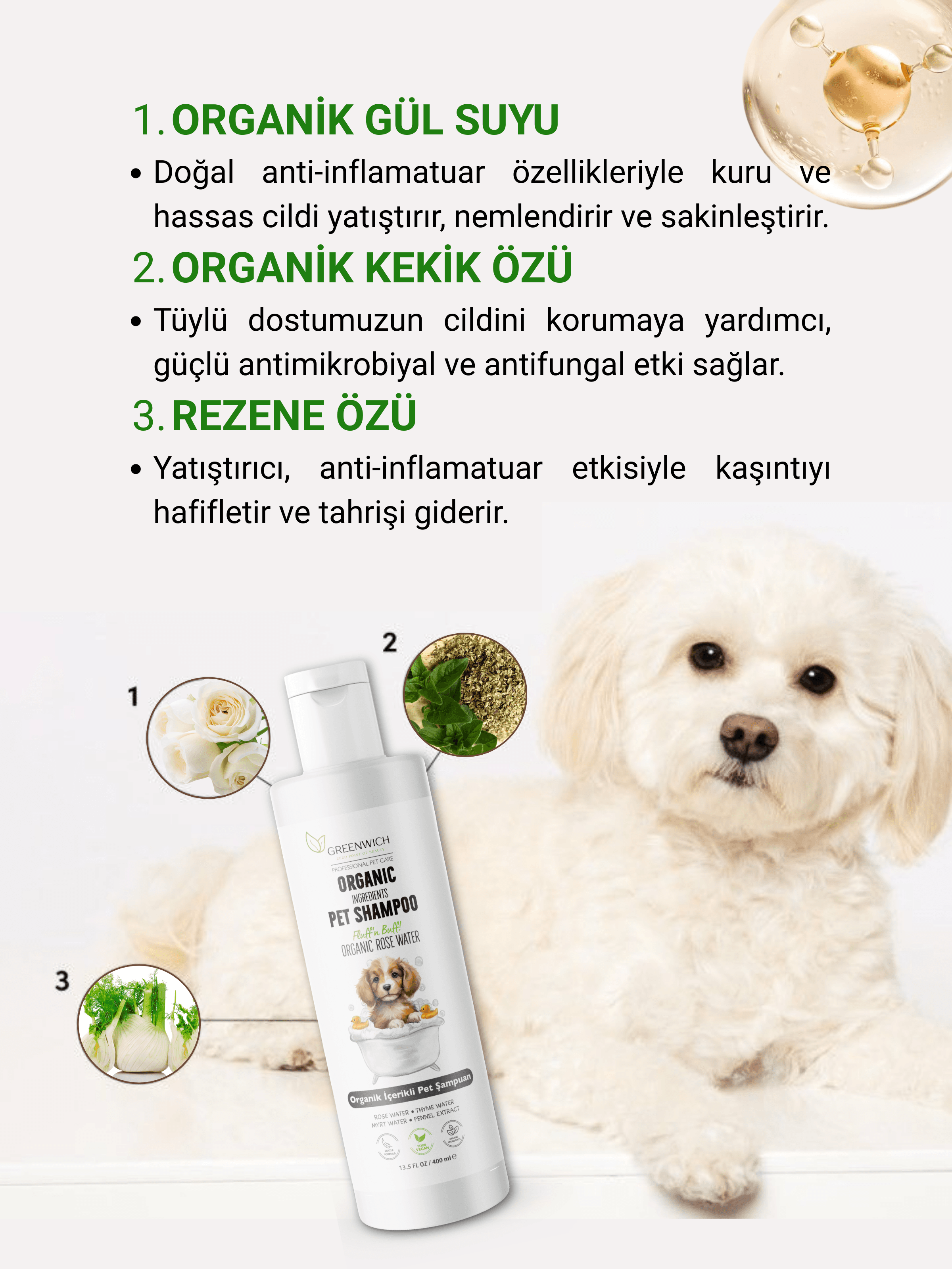 Şampuan | 400 ml | Pati Vücut | Tüy Dökme Tahriş Koku Giderici | Kedi Köpek