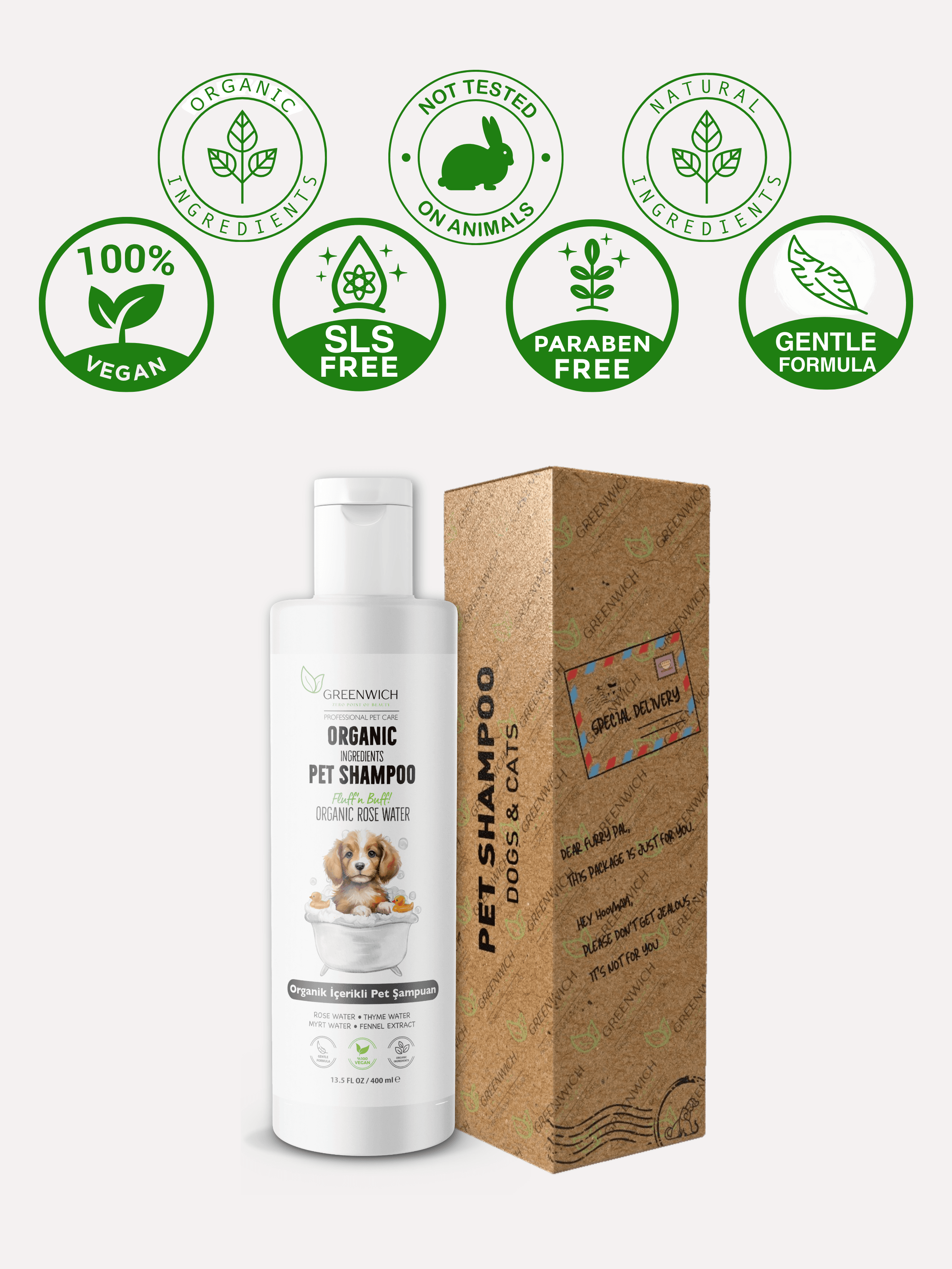 Şampuan | 400 ml | Pati Vücut | Tüy Dökme Tahriş Koku Giderici | Kedi Köpek