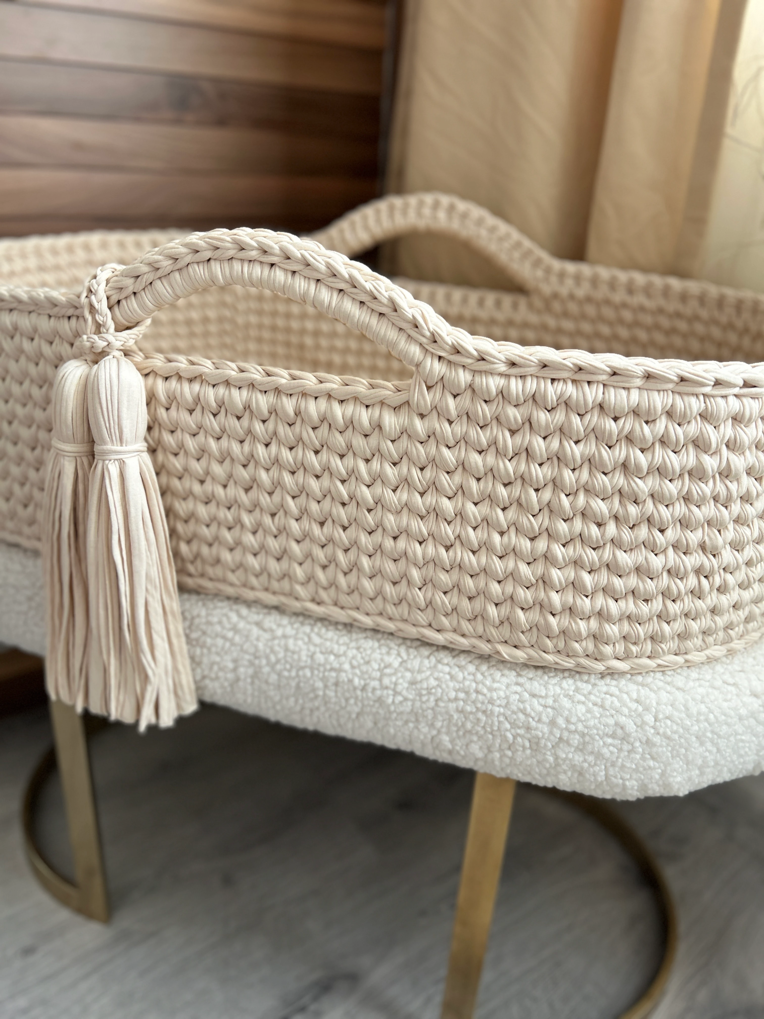 Başlıksız Örgü Bebek Puseti - Krem