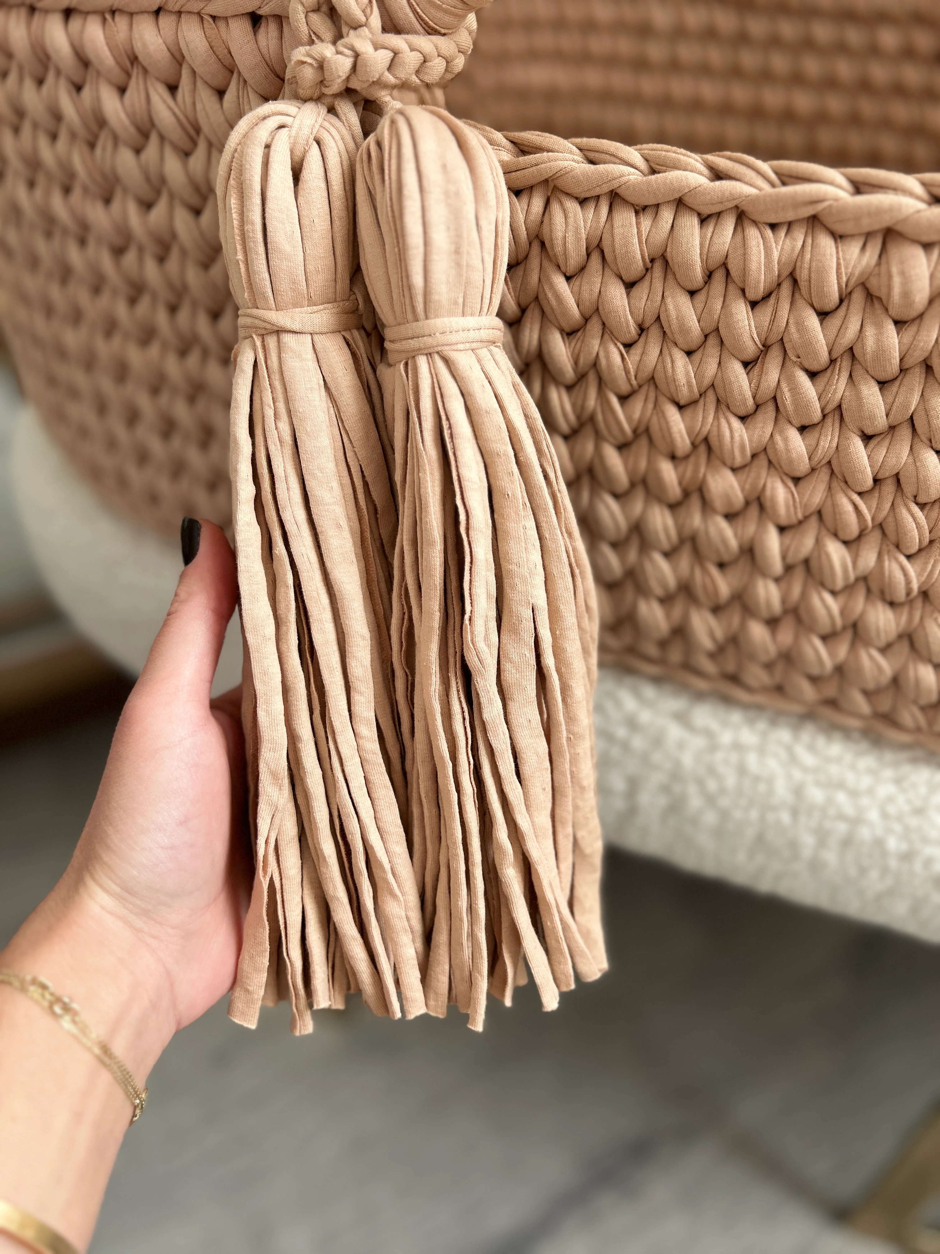 Başlıksız Örgü Bebek Puseti - Sütlü Kahve