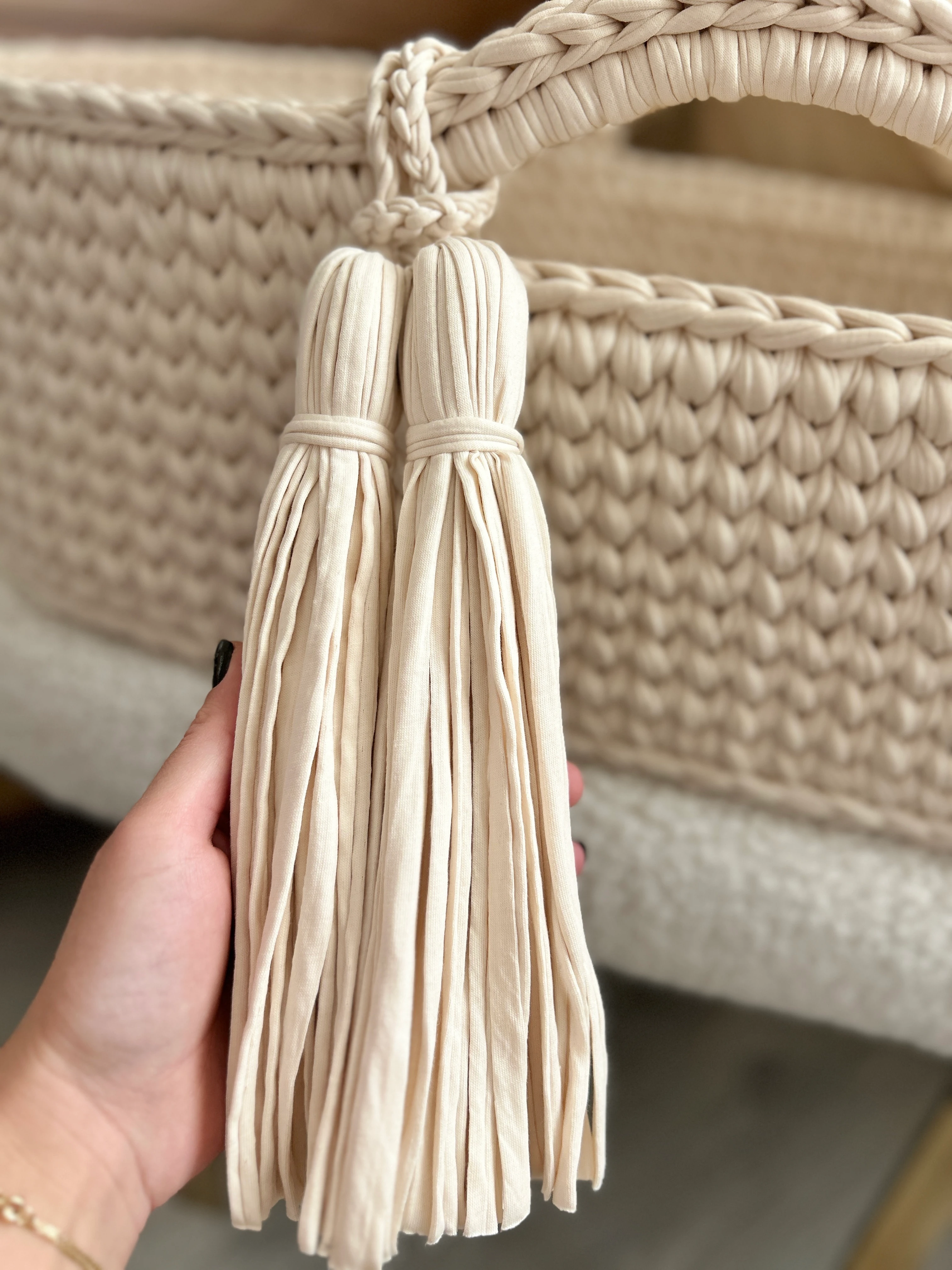 Başlıksız Örgü Bebek Puseti - Krem