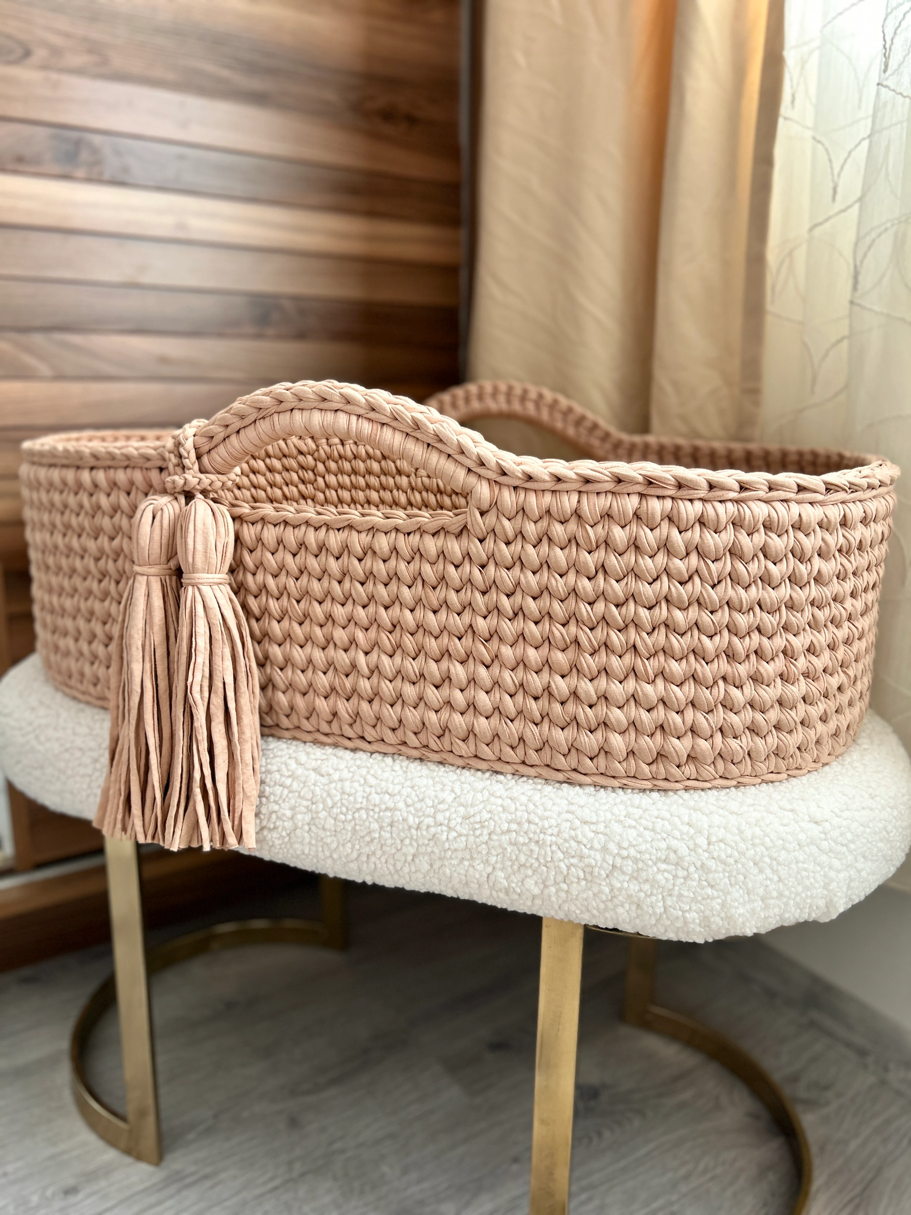 Başlıksız Örgü Bebek Puseti - Sütlü Kahve