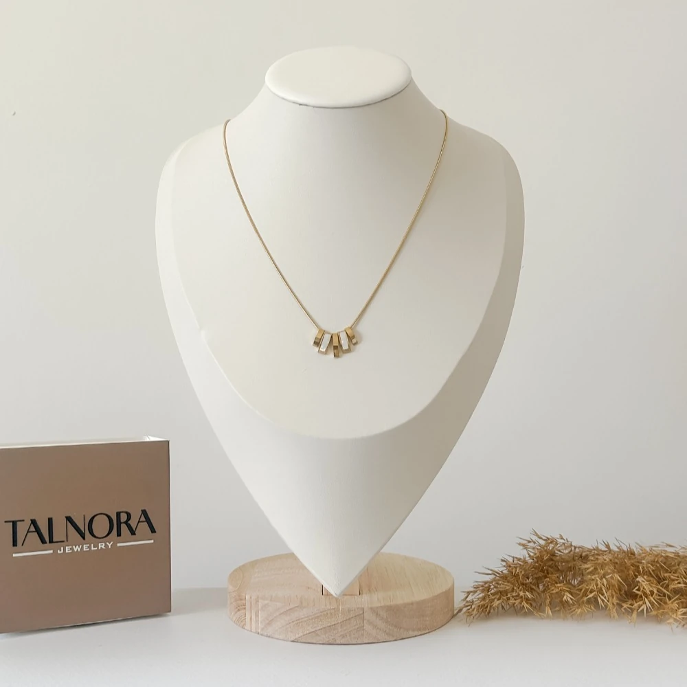 Sedef Uçlu Çelik Zincir Kolye