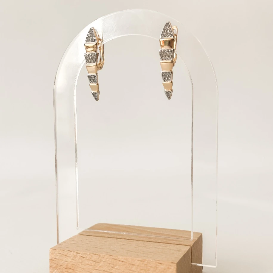 Zirkon Taşlı Dik Küpe