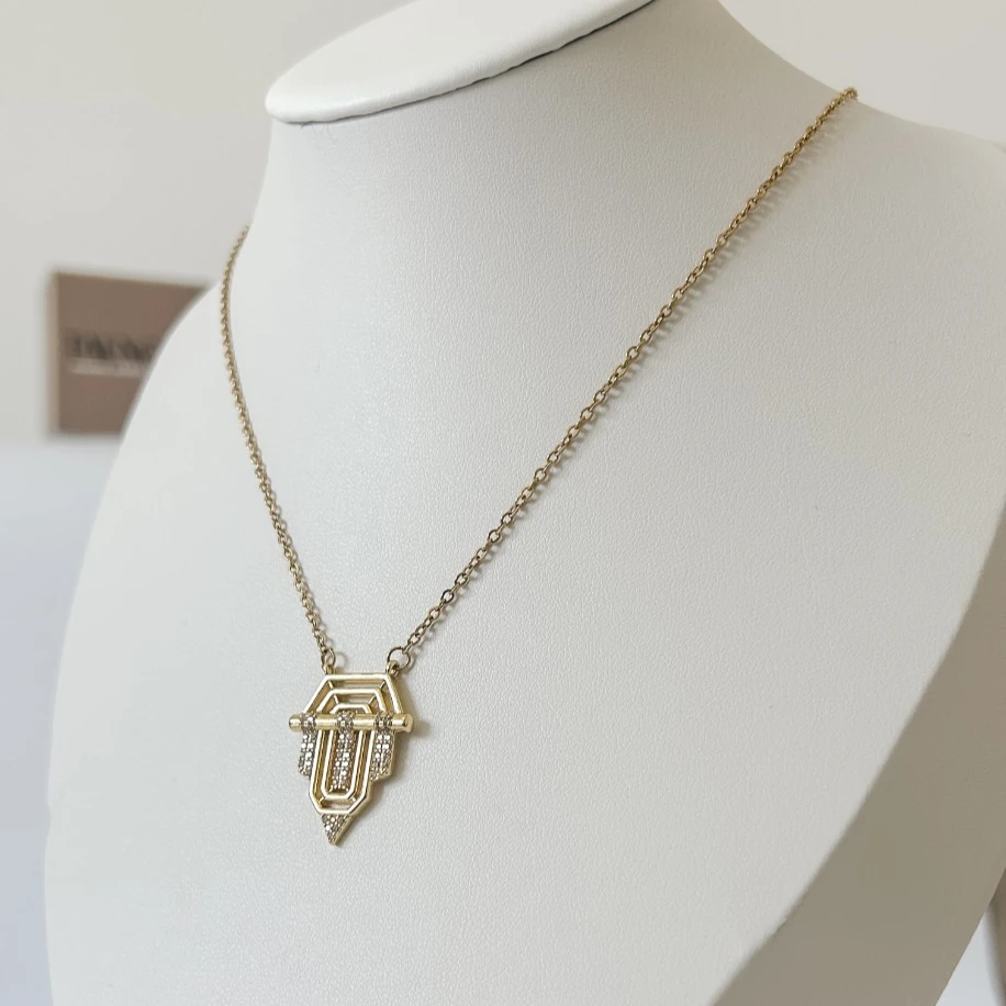 Altın Renkli Serenay Çelik Zincir Kolye