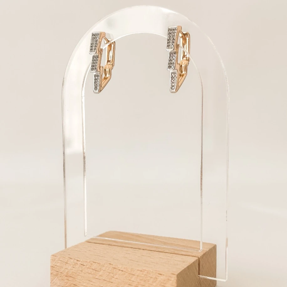 Zirkon Taşlı Yıldırım Formlu Küpe