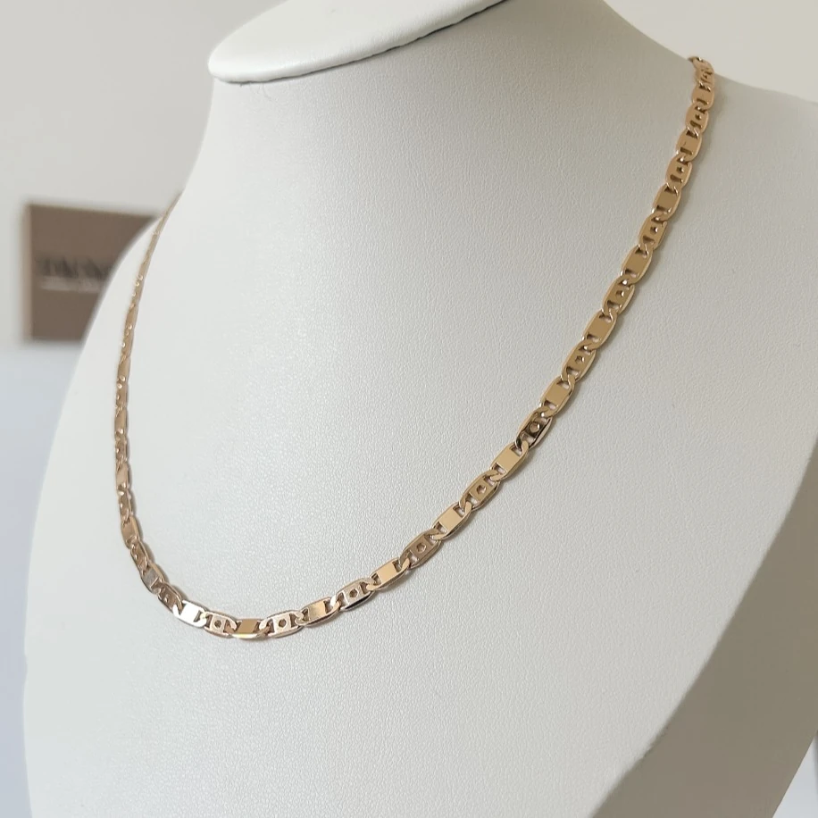 Altın Renkli Yassı Lip Kolye