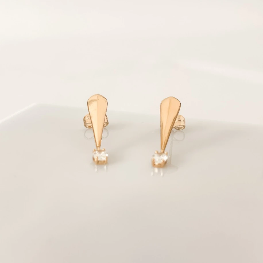 Zirkon Taşlı Damla Küpe