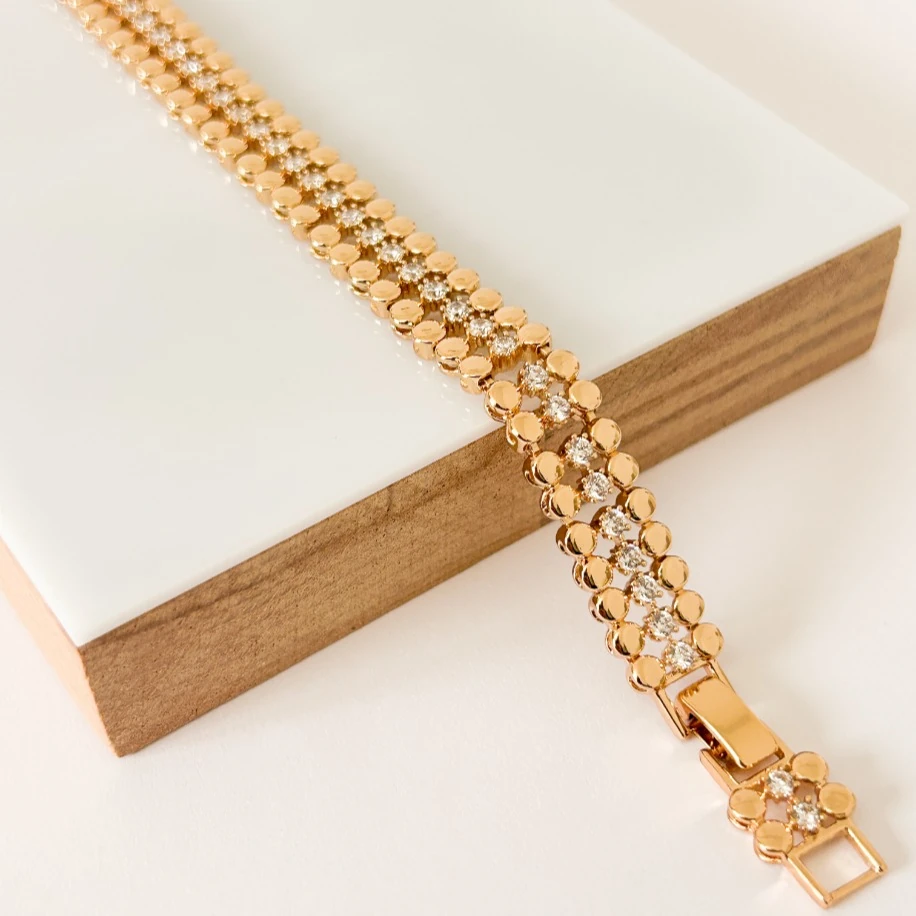 3 lü Zirkon Taşlı Su Yolu Bileklik