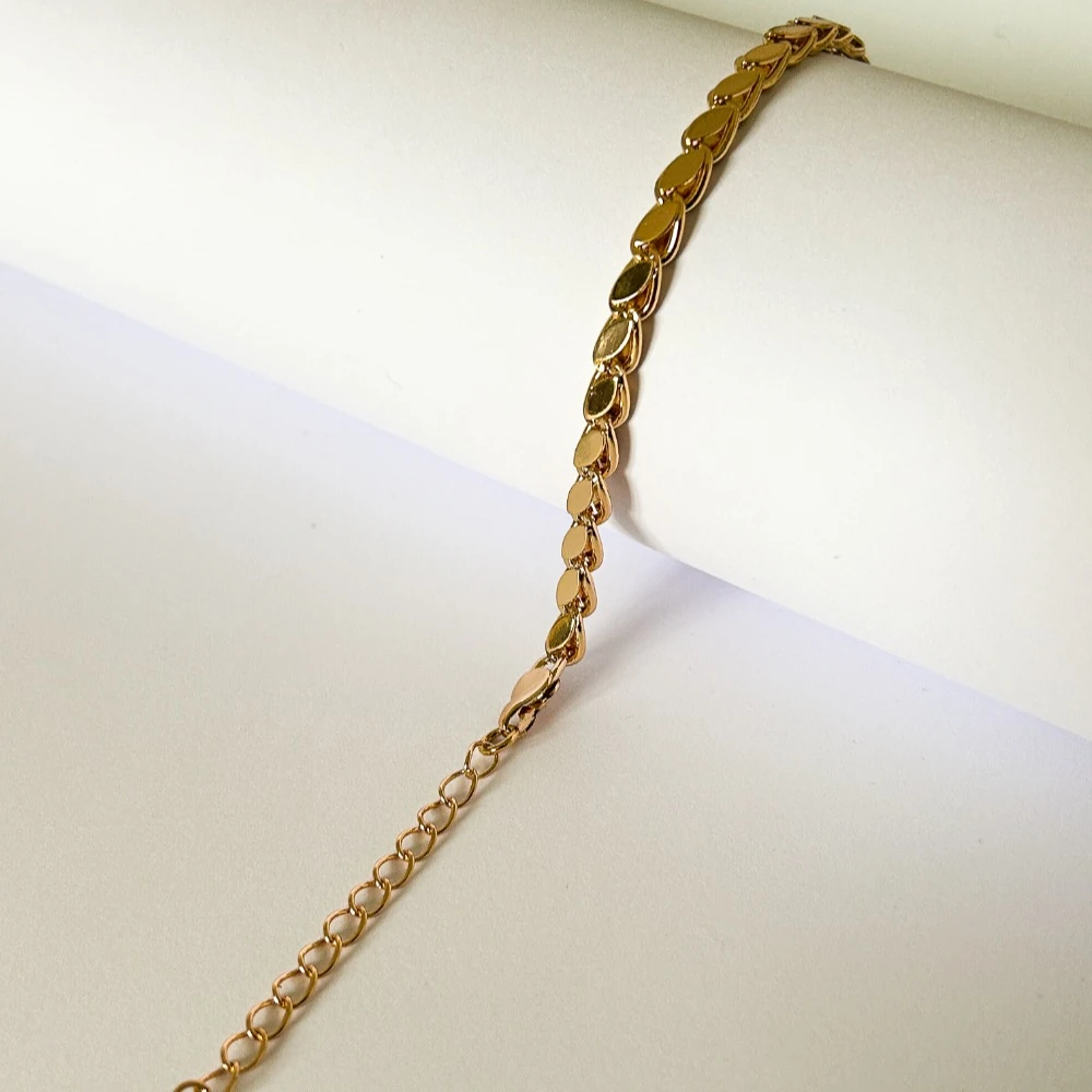 Altın Renkli Arpa Formlu Bileklik