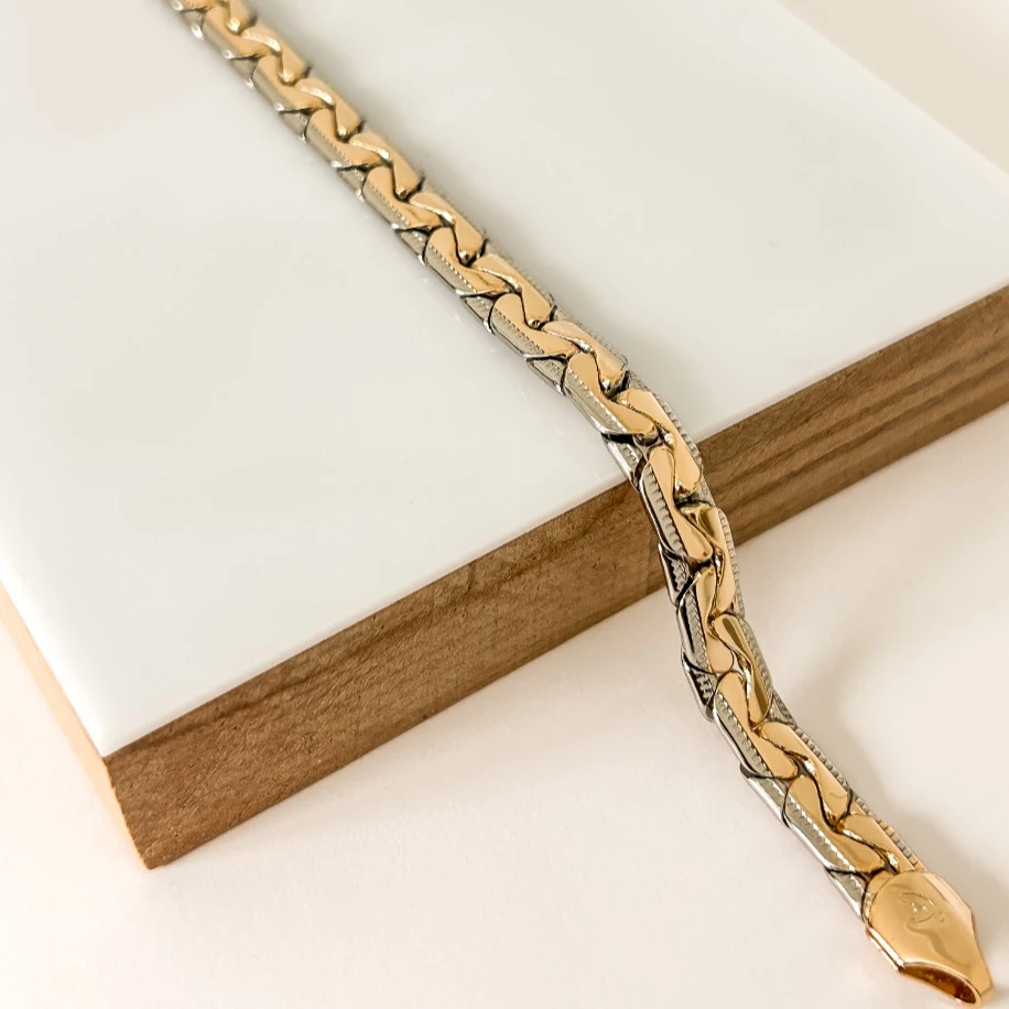 Altın ve Gri Renkli Bileklik