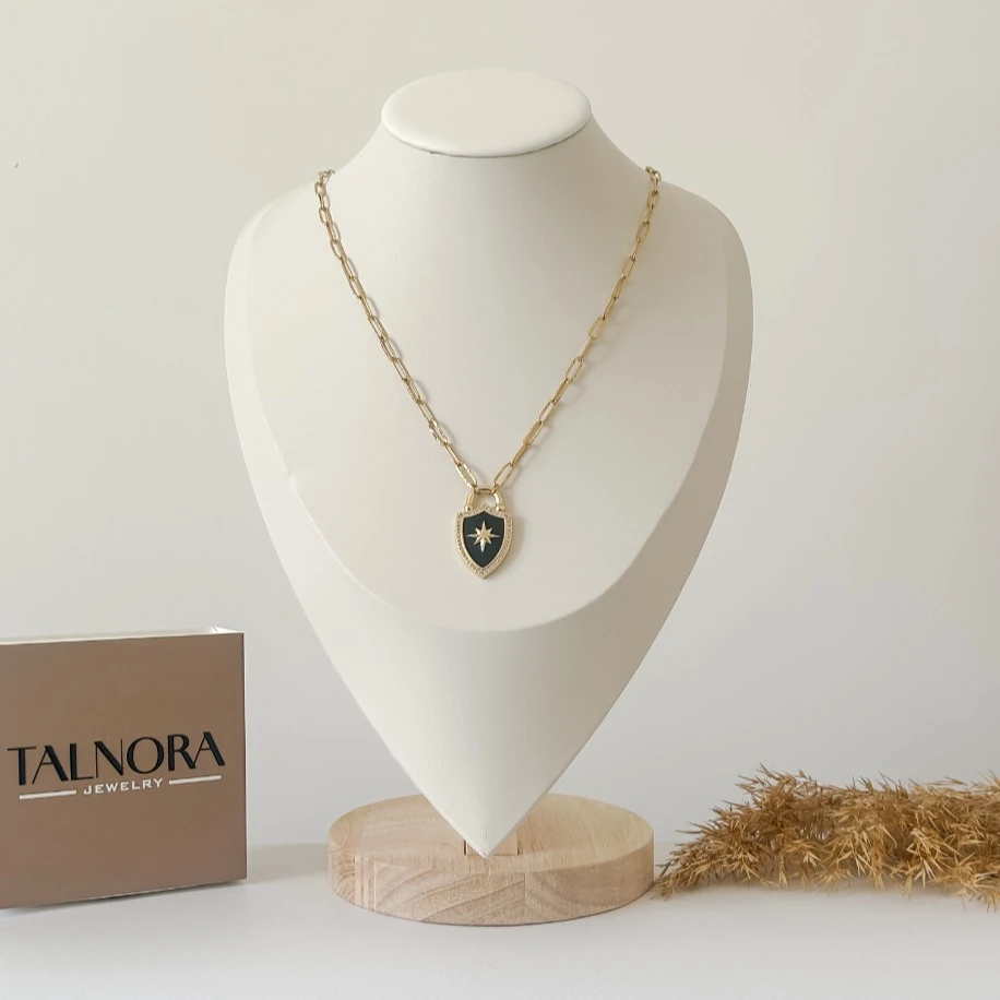 Kuzey Yıldızı Paperclip Çelik Kolye