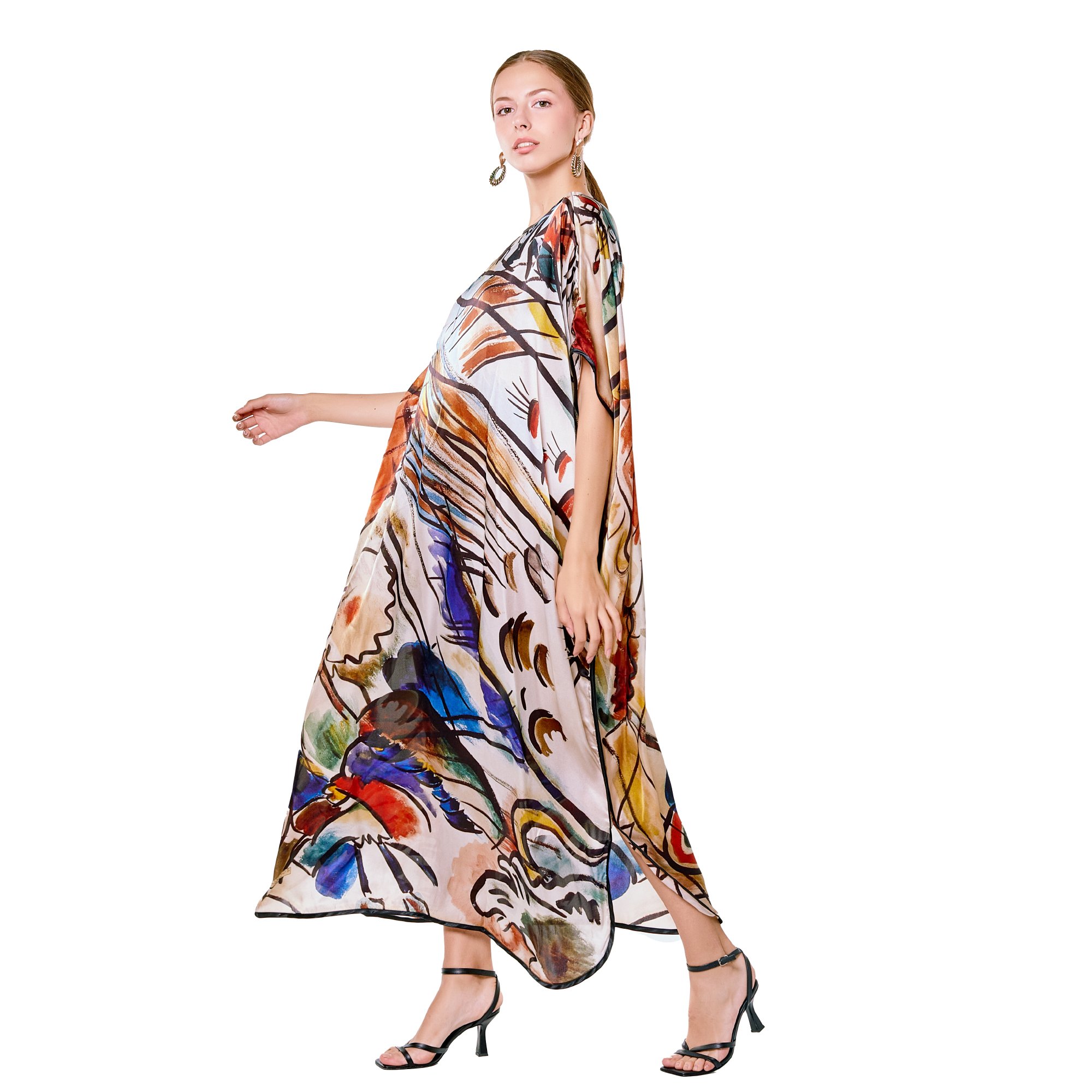 Pure Silk Dress | Kandinsky Color Blend