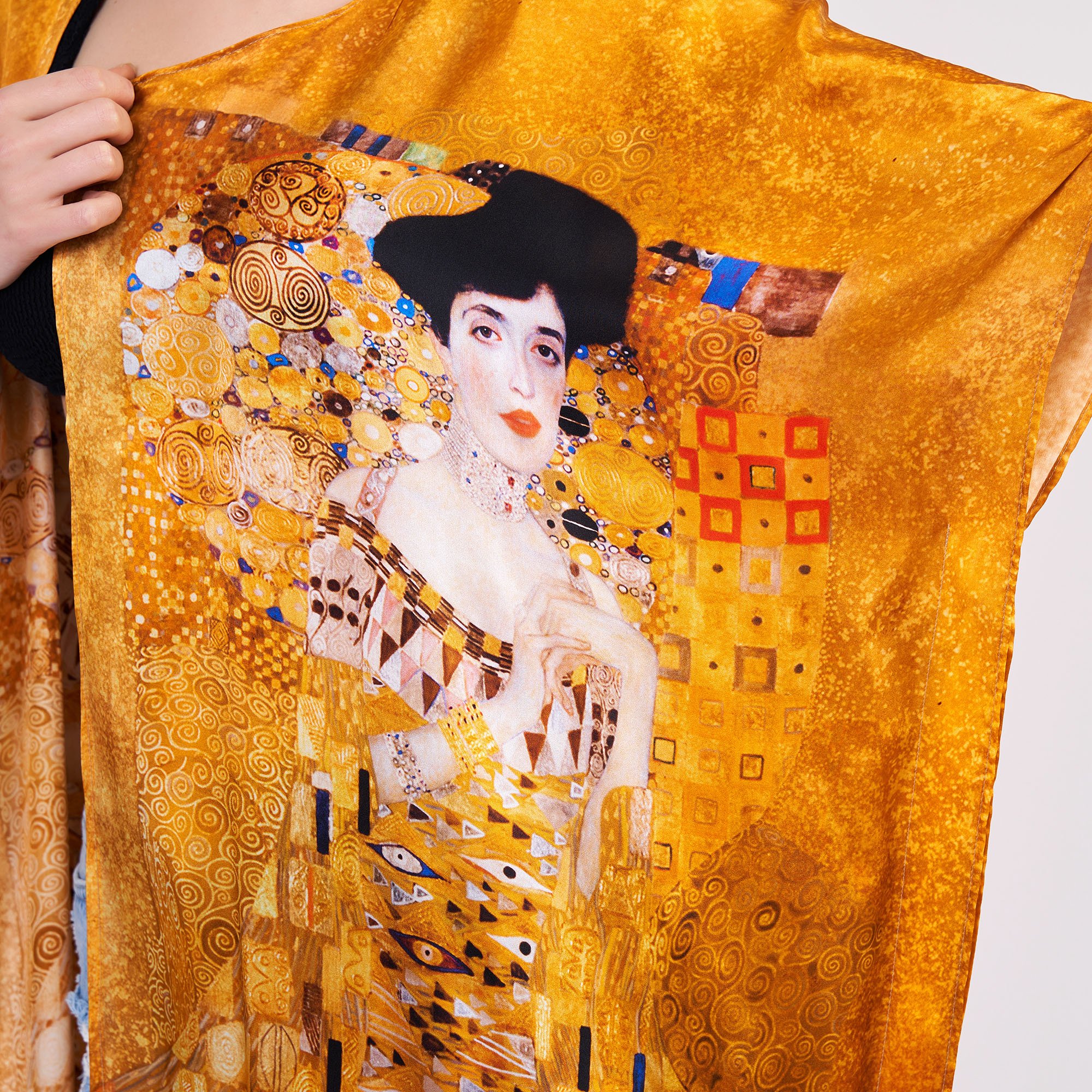 Pure Silk Short Kimono Kaftan | Gustav Klimt Adele Bloch Bauer