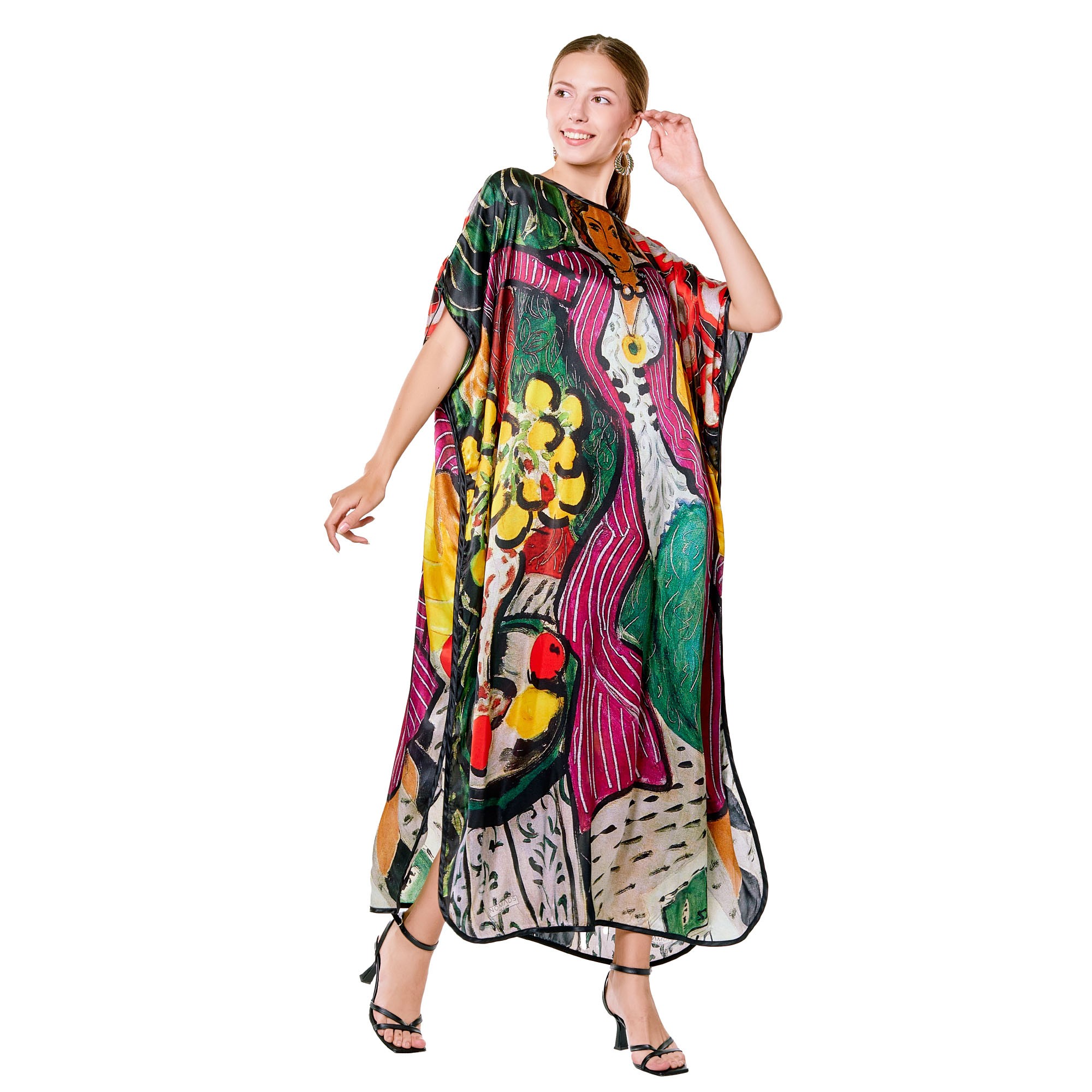 Uzun İpek Elbise | Henri Matisse Purple and Dress | Nomads Felt