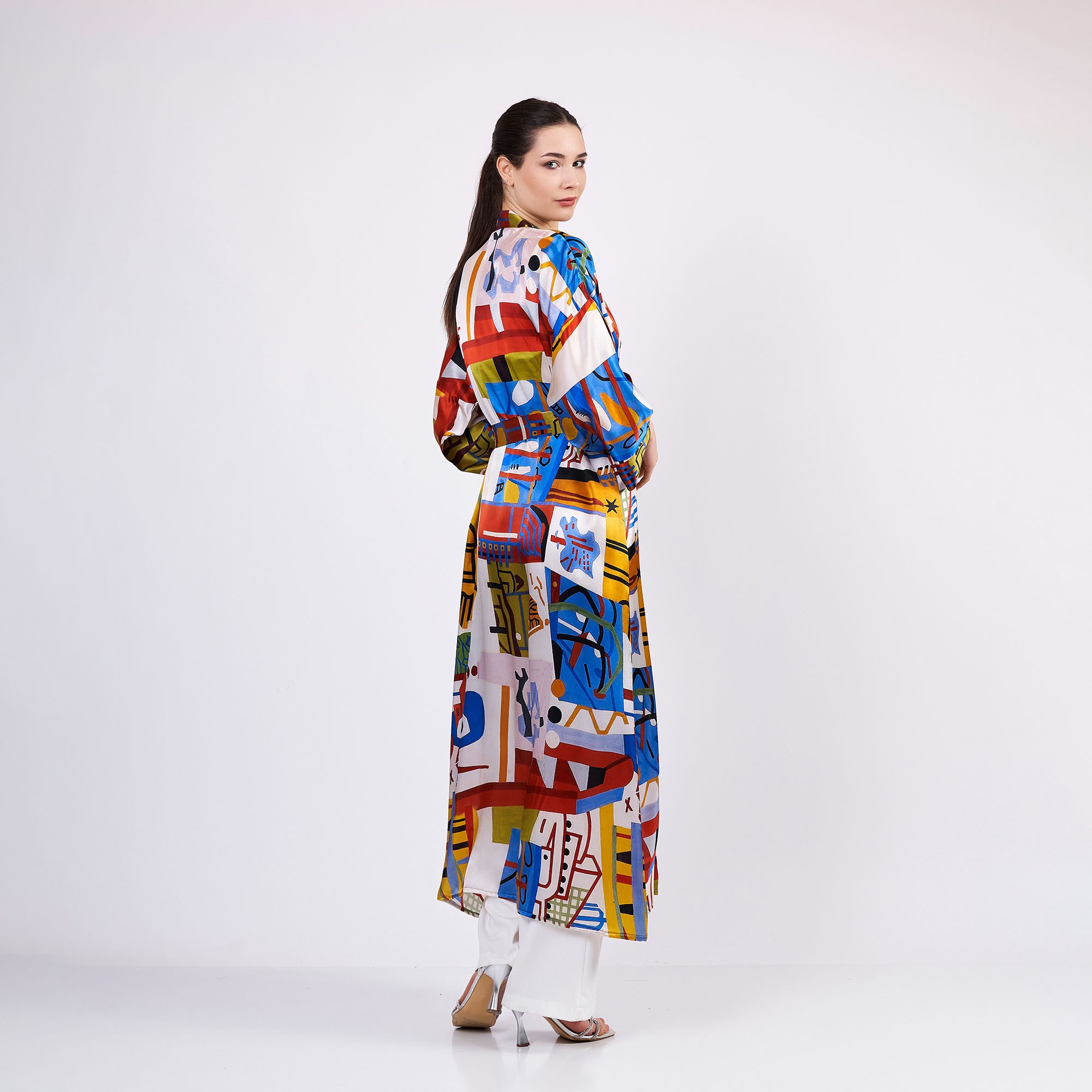 Saf İpek Uzun Kimono | Nomads Art Koleksiyonu 1 | Nomads Felt