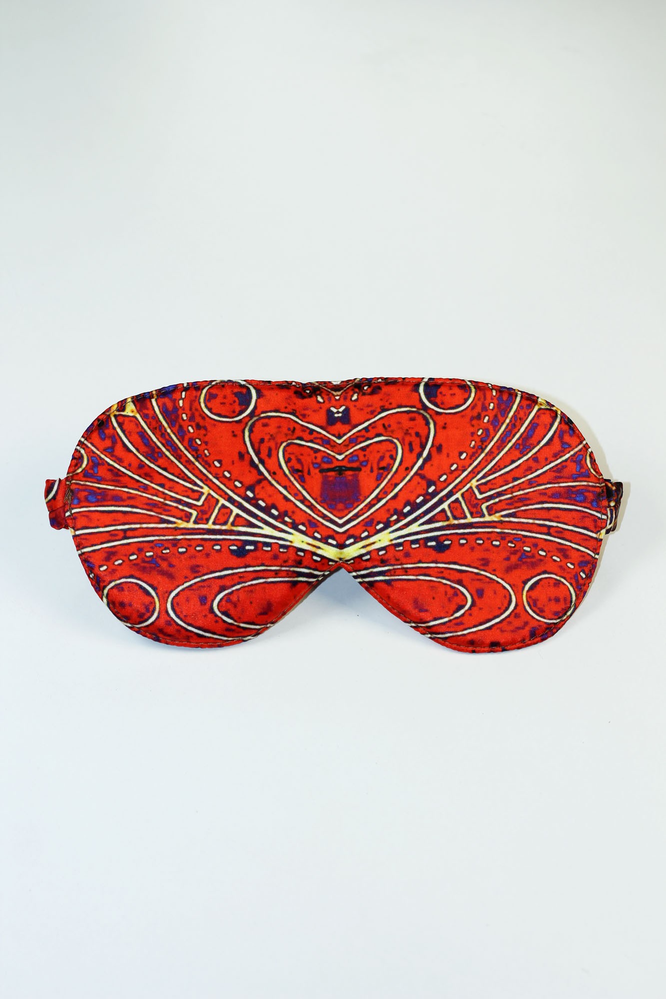 100% Silk Sleeping Mask Sleep Eye Patch | Mandala Pattern Red | Nomads Felt