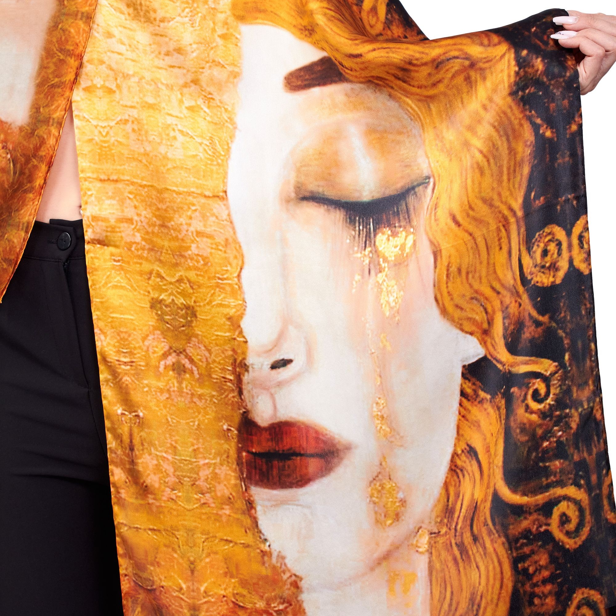 Pure Silk Scarf | 55x180cm | Gustav Klimt Freya's Tears