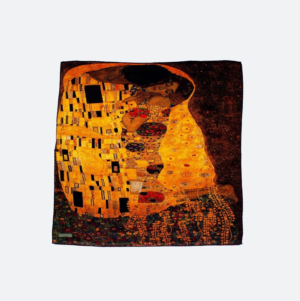 Pure Silk Scarf | 55x55 cm | Gustav Klimt The Kiss