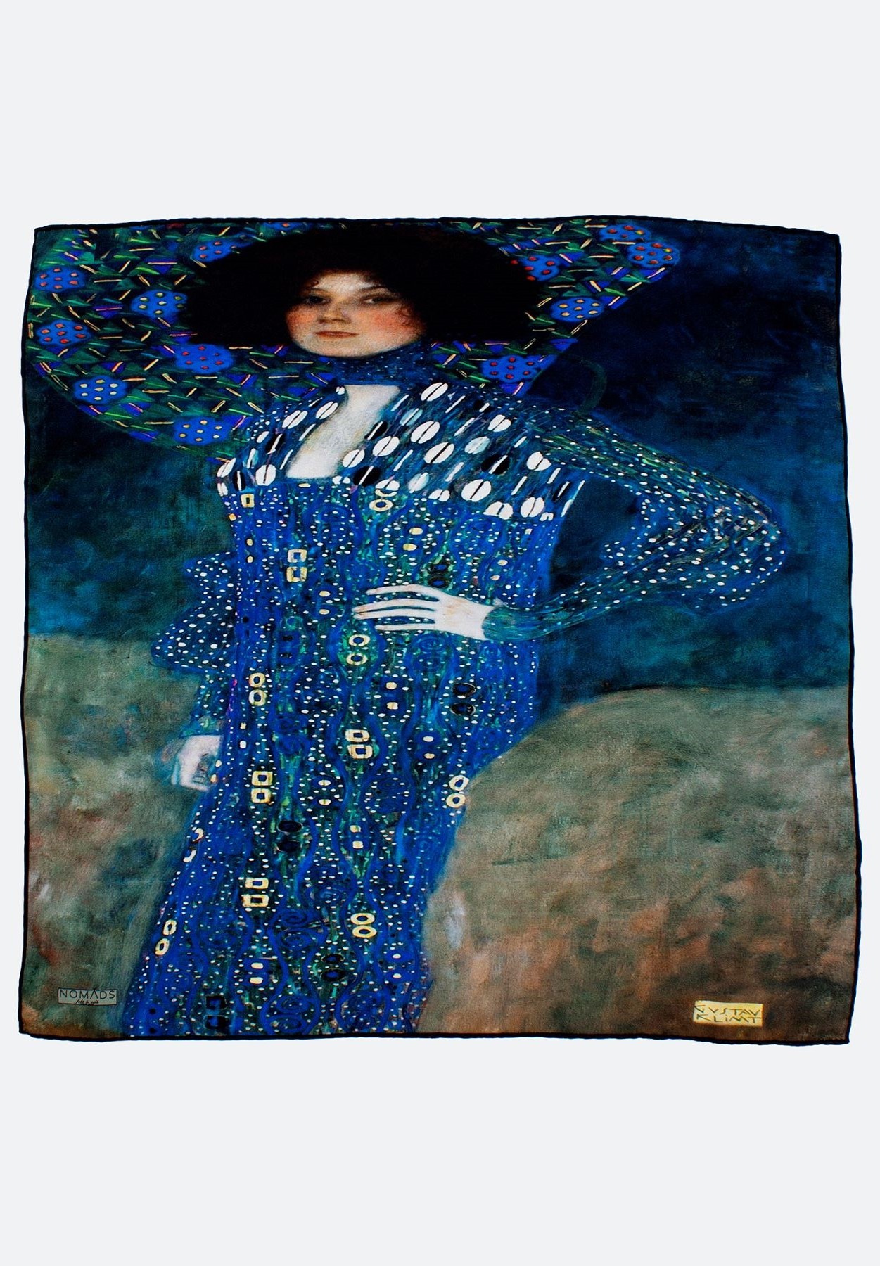 Pure Silk Bandana Scarf | 55x55 cm | Gustav Klimt Emilie Floge