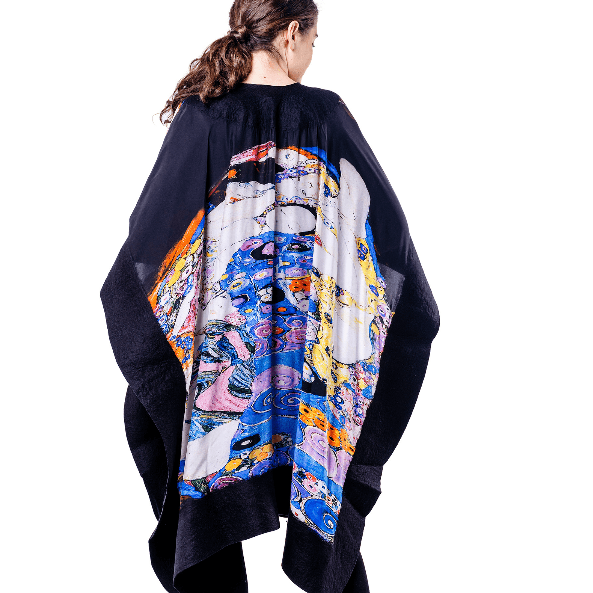 Silk Felt Poncho | Gustav Klimt The Virgins