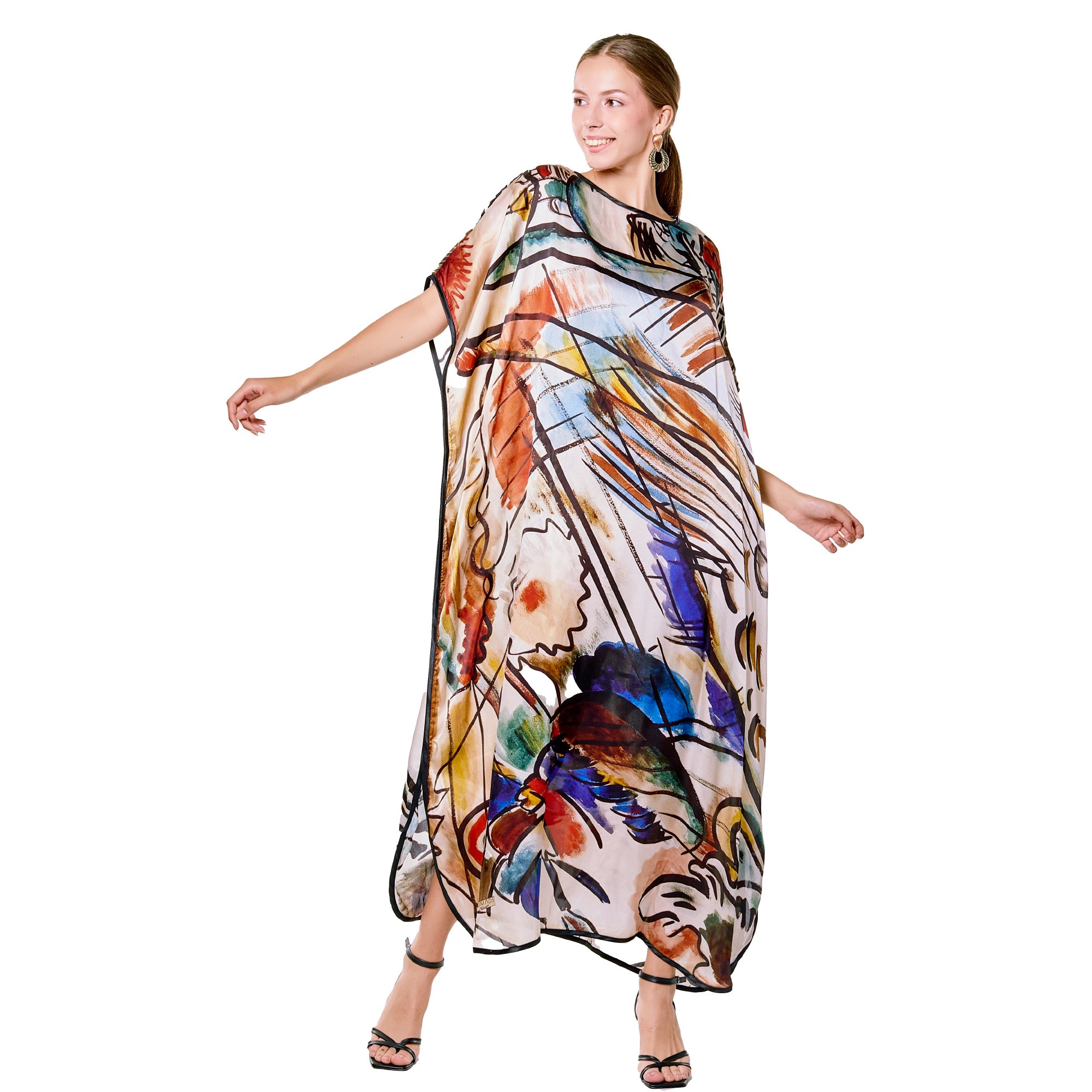 Pure Silk Dress | Kandinsky Color Blend