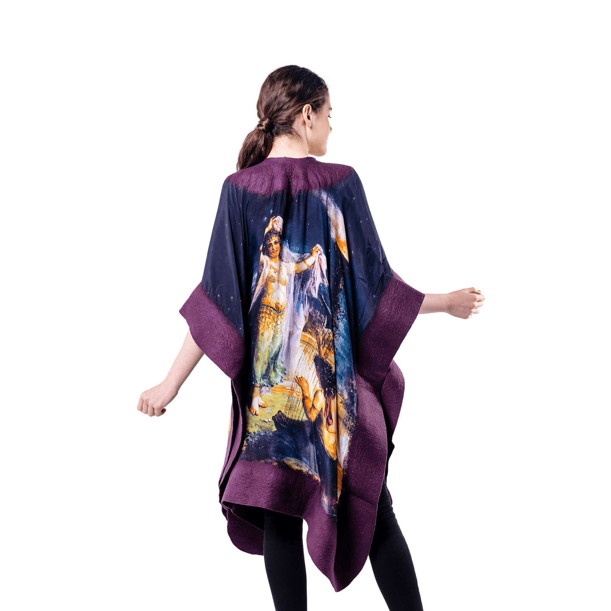Silk Felt Poncho | Gustav Klimt The Kiss