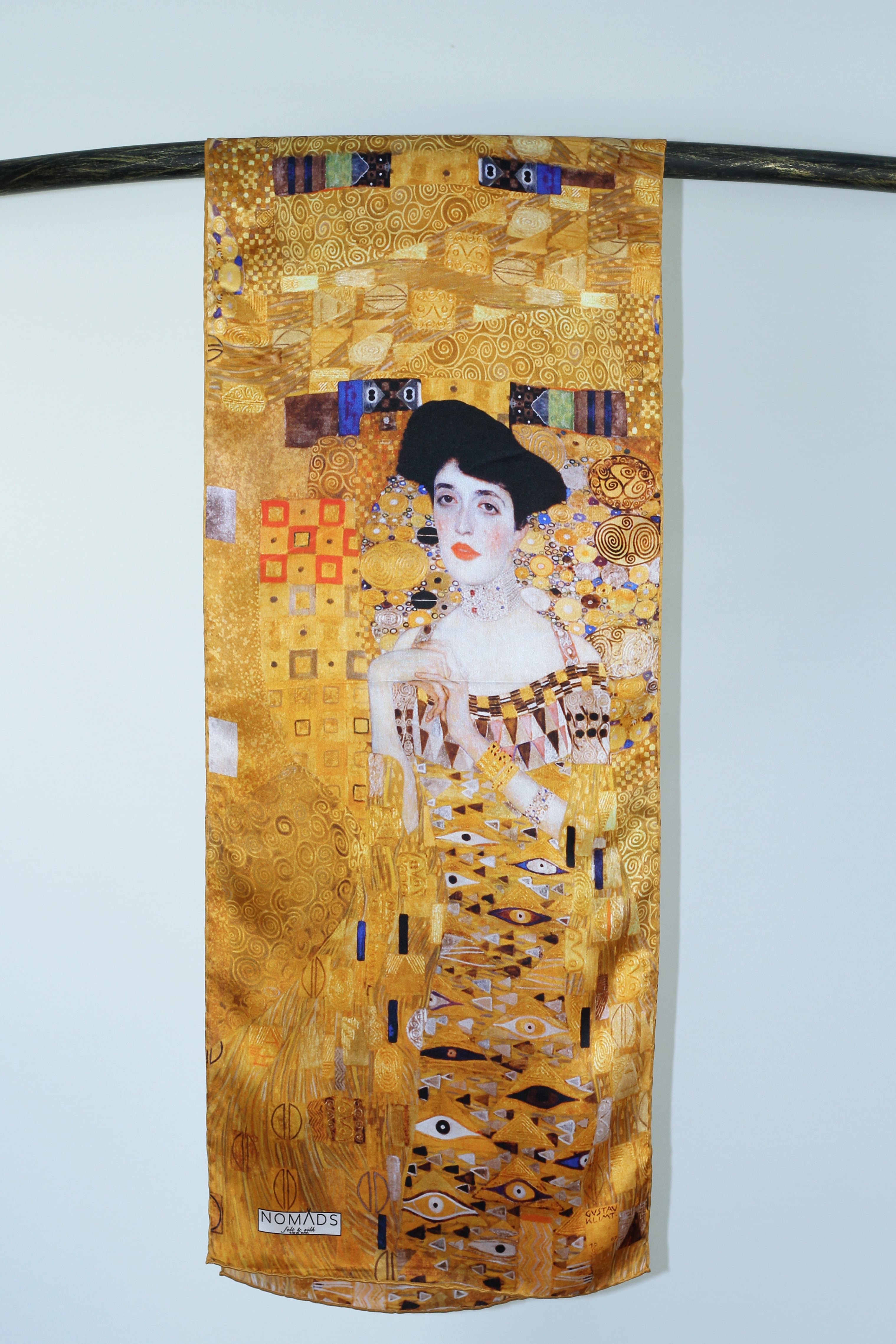 32x160 Gold Gustav Klimt Adele Bloch İpek Fular